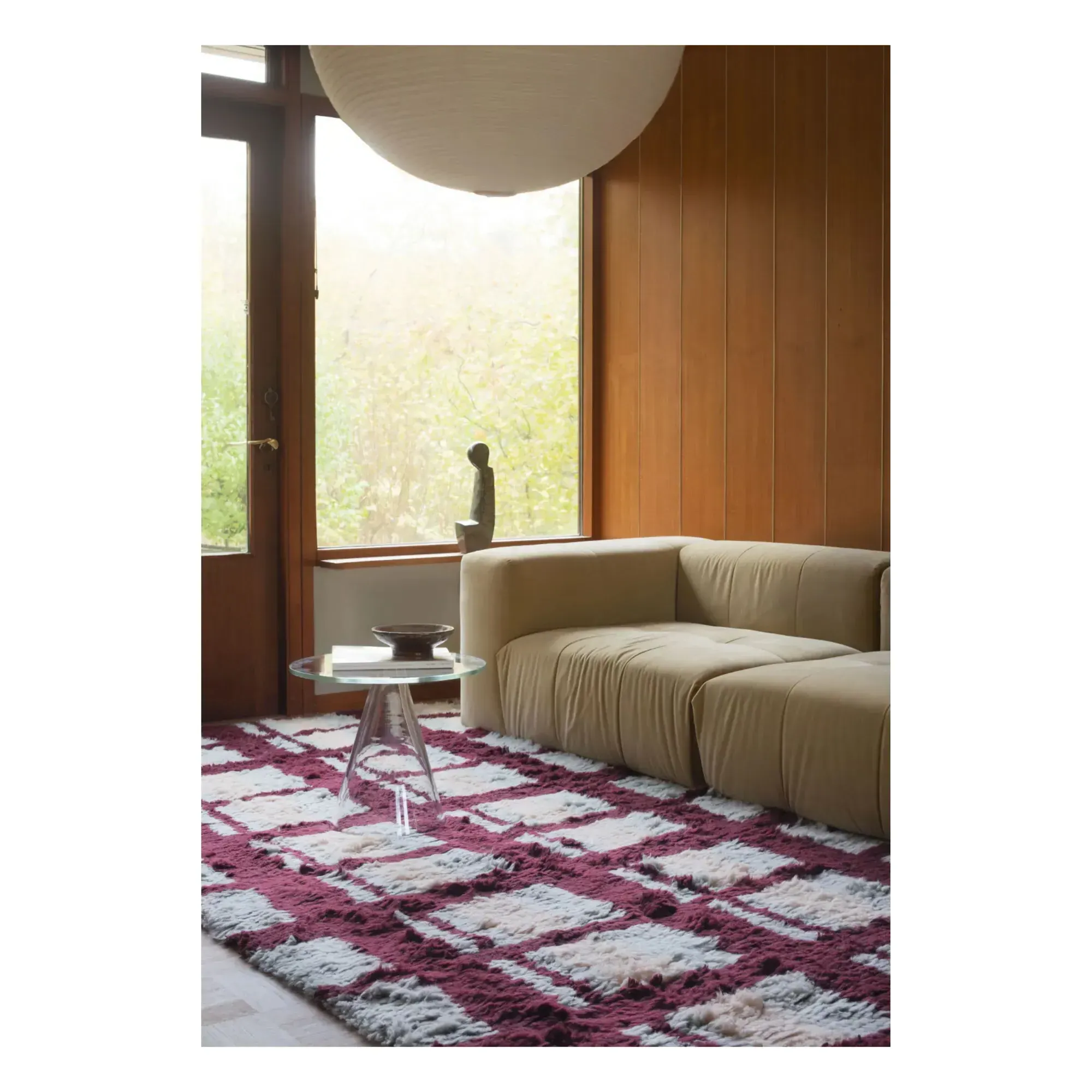 Arbor Evelina Kroon Shaggy Rya Rug - Burgundy, Wool alternate view