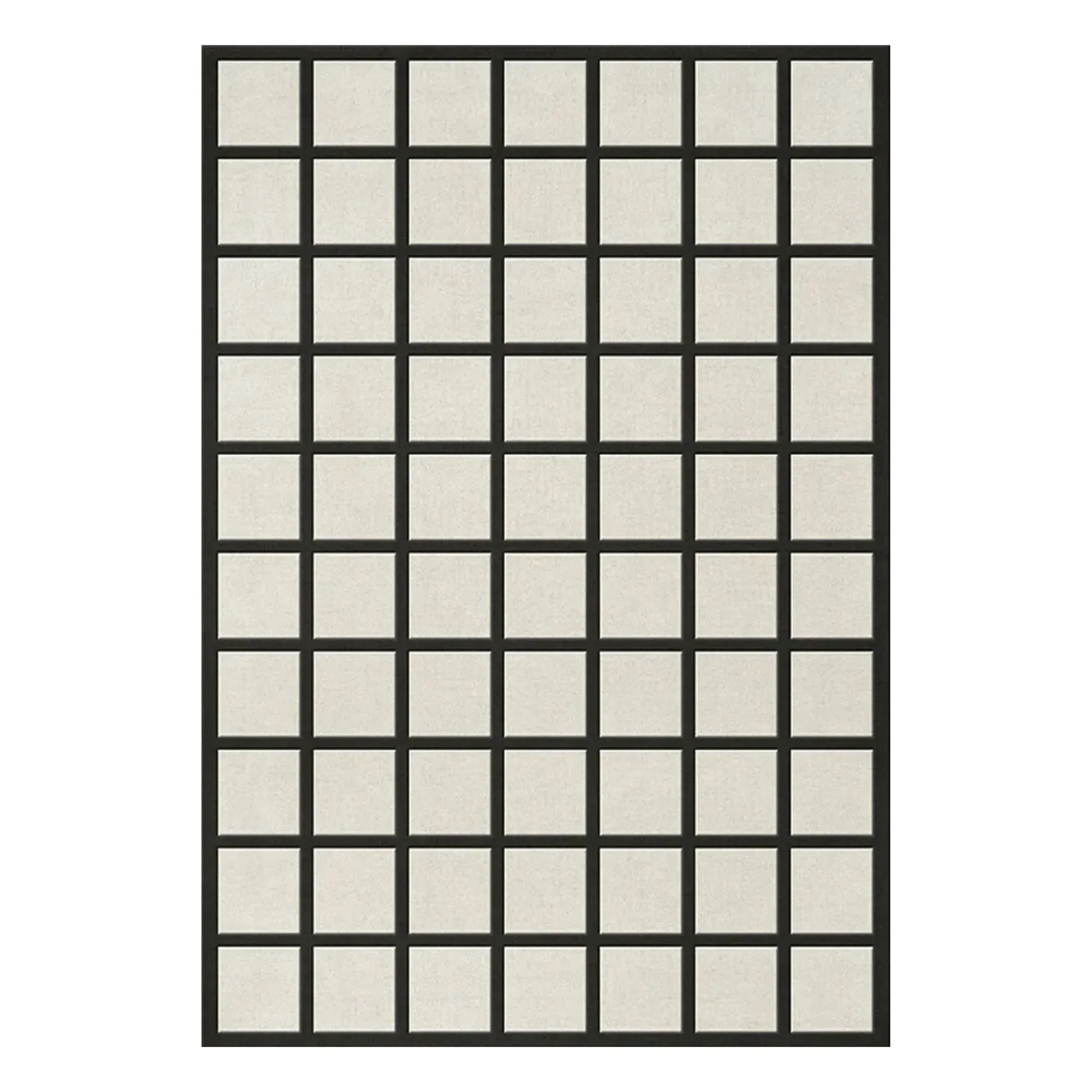 Avenue Checked Wool Rug - White product