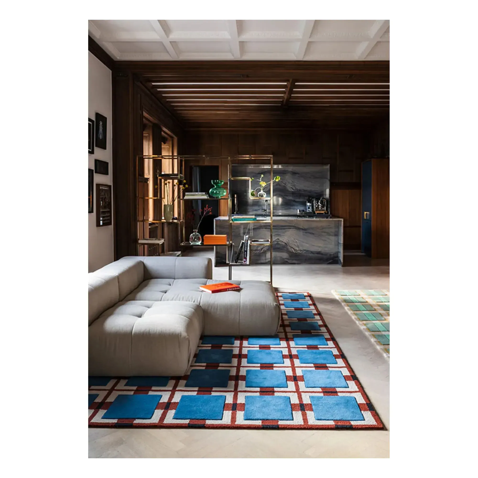 Evelina Kroon A Walk in the Park Wool Rug - Blue alternate view