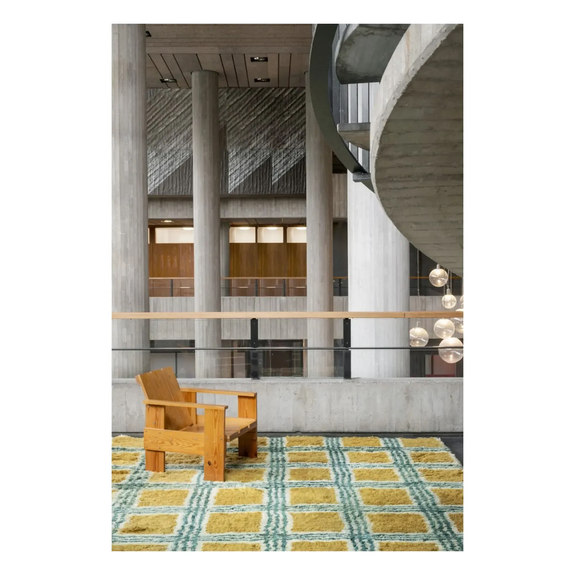 Evelina Kroon Pergola Rya Rug - Mustard, Wool alternate view