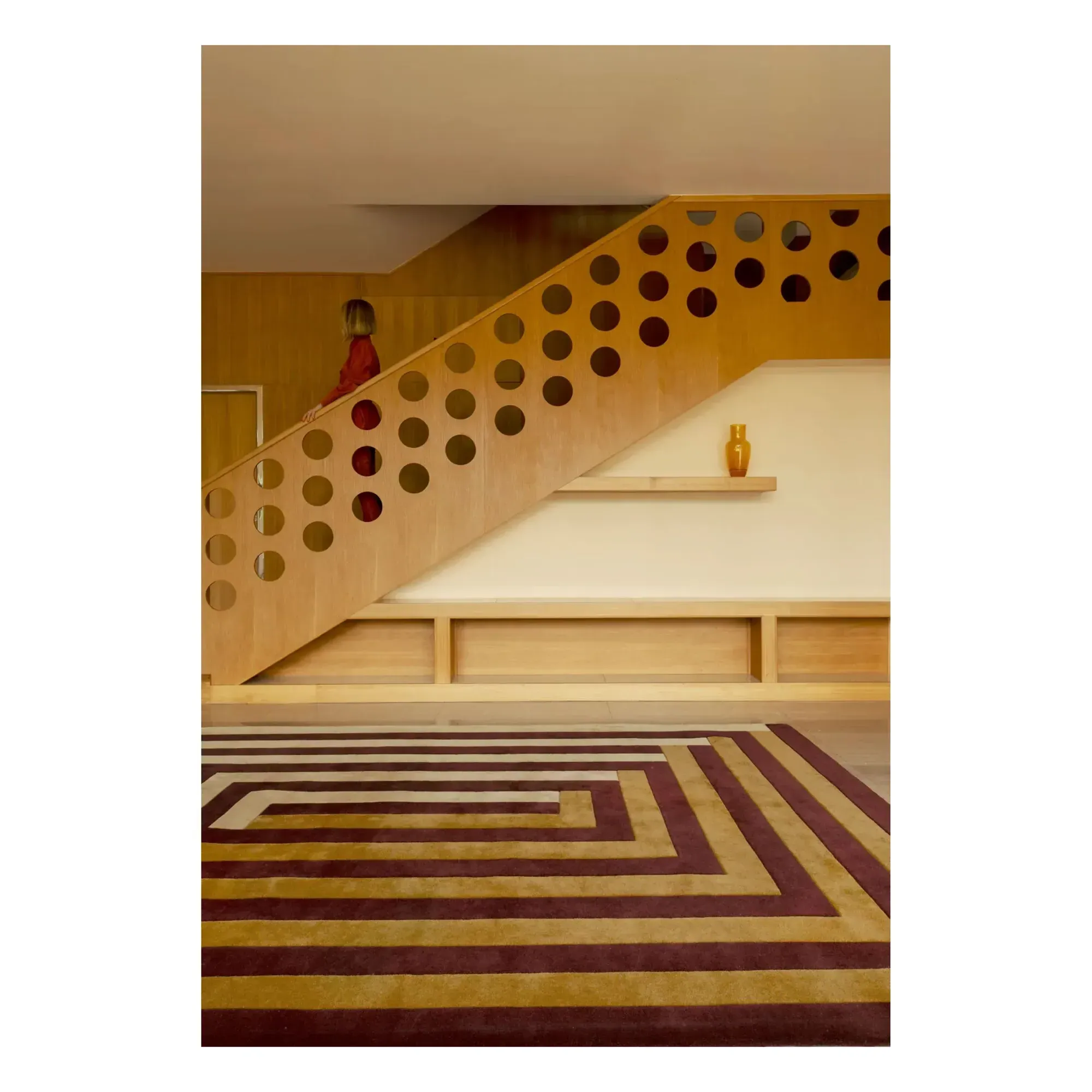 Labyrinth Tekla Evelina Severin Wool Rug - Sand alternate view