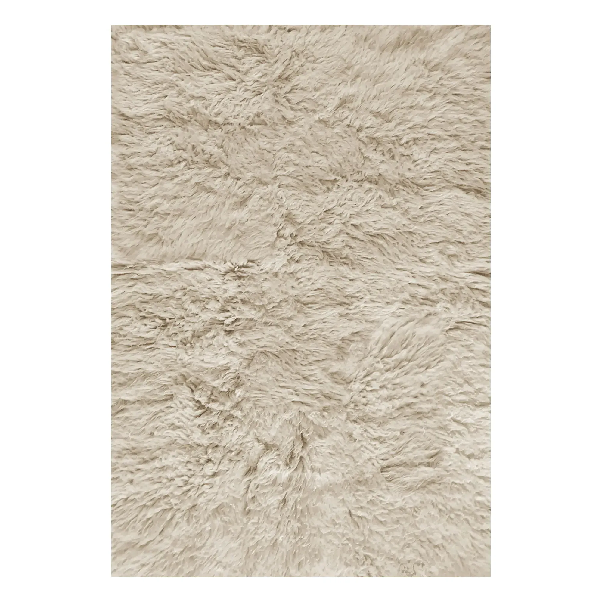 Layered Shaggy Wool Rug - Beige product