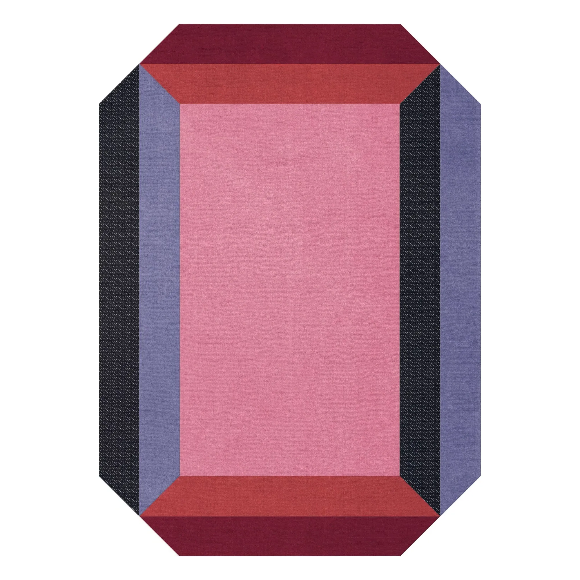Teklan Crystal Irregular Octagon Wool Rug - Multicoloured product