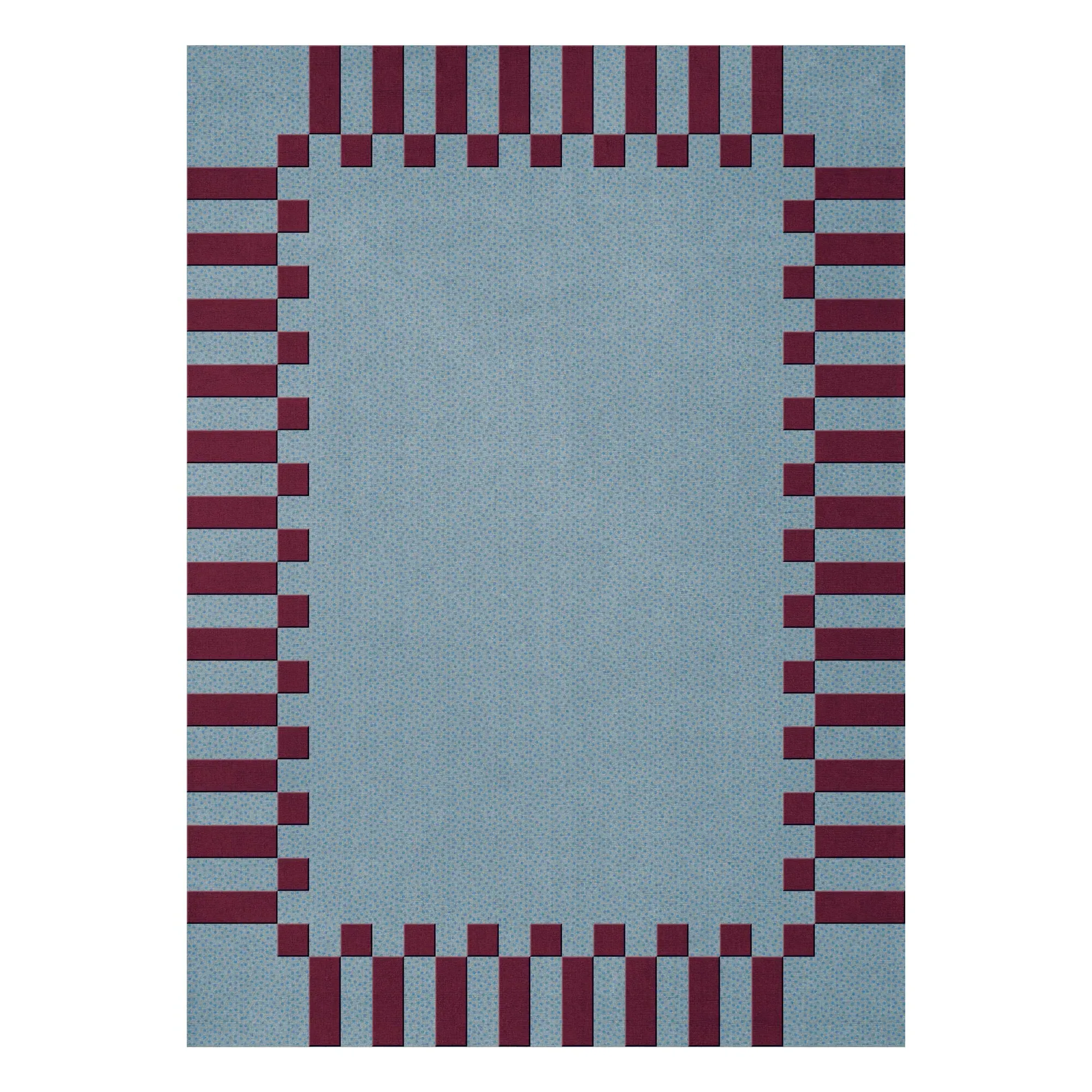 Teklan Frame Wool Rug - Blue product
