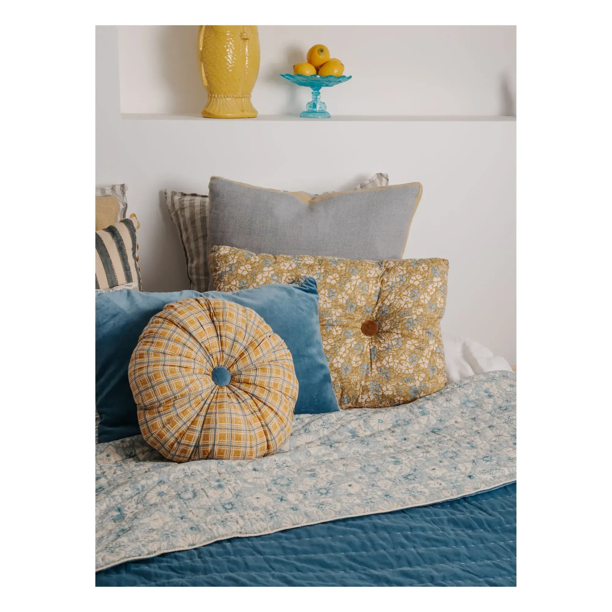 Boréal Florence Cushion - Yellow, Cotton alternate view
