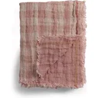 Clyde Reversible Linen Throw - Pink alternate view