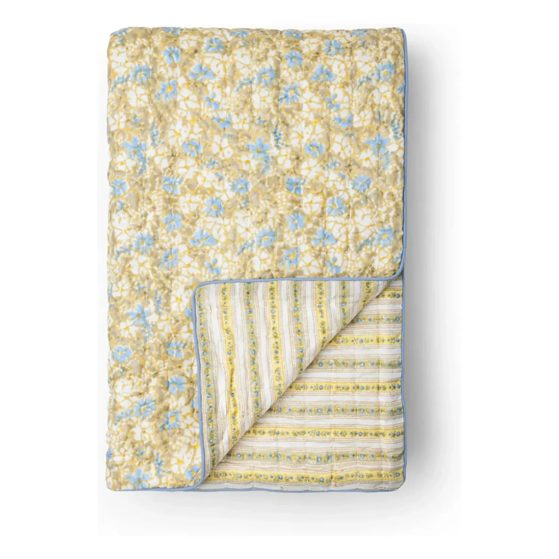 Cosmique Florence Quilted Bedspread - Yellow, Cotton product