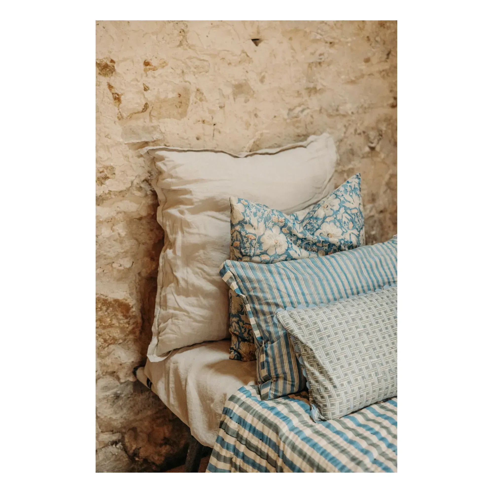 Cosmique Saint-Pétersbourg Quilted Bedspread - Blue, Cotton alternate view