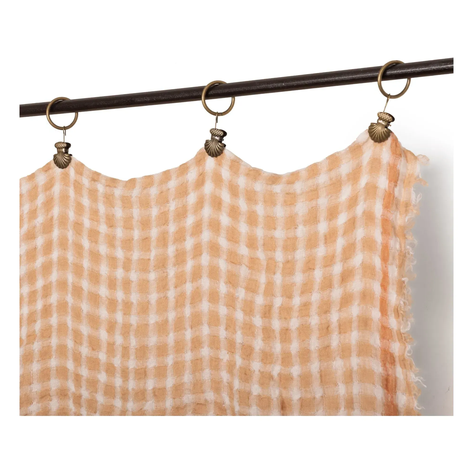 Harmattan Cuba Linen Curtain Panel - Orange Rouille product