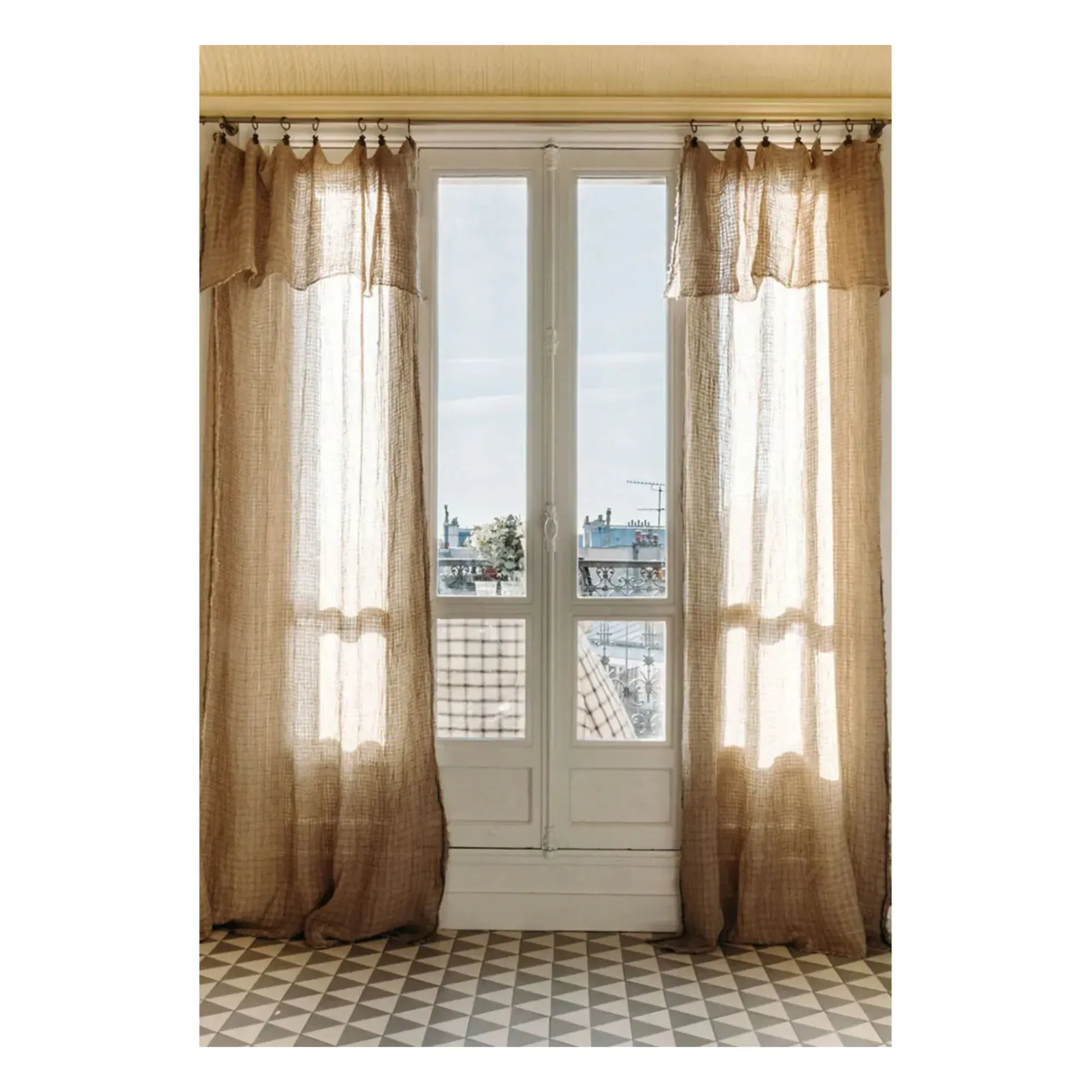 Harmattan Izamal Curtain Panel - Yellow, Linen alternate view