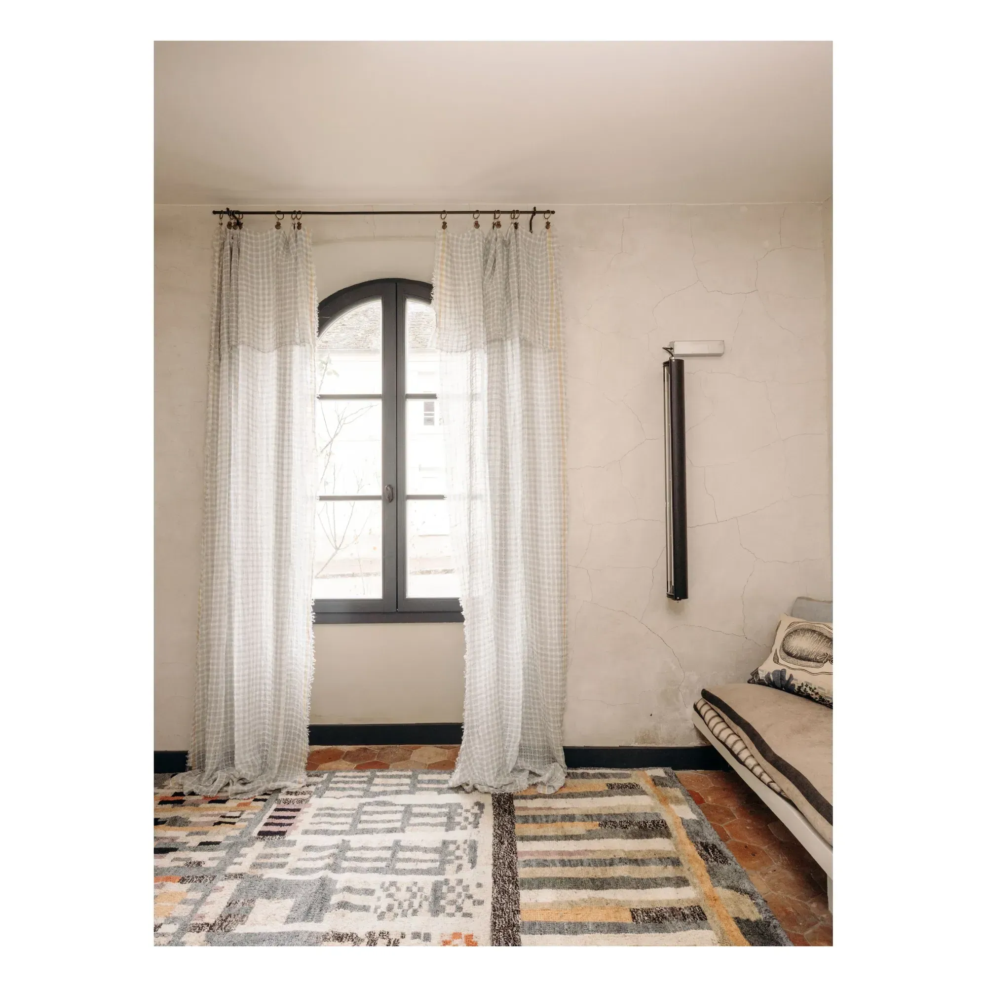 Harmattan Key West Panel Curtain - Light Blue, Linen alternate view