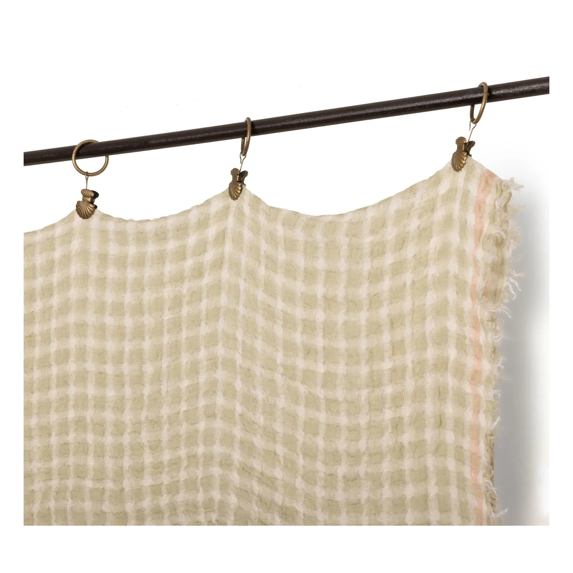 Harmattan Lappi Curtain Panel - Pale Green, Linen product