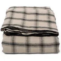 Highlands Checked Tablecloth - Beige Pink, Washed Linen alternate view