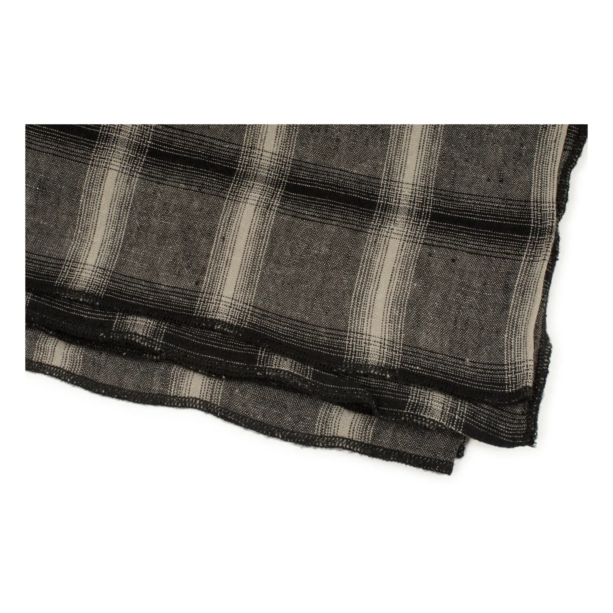 Highlands Checked Tablecloth - Dark Grey, Washed Linen alternate view
