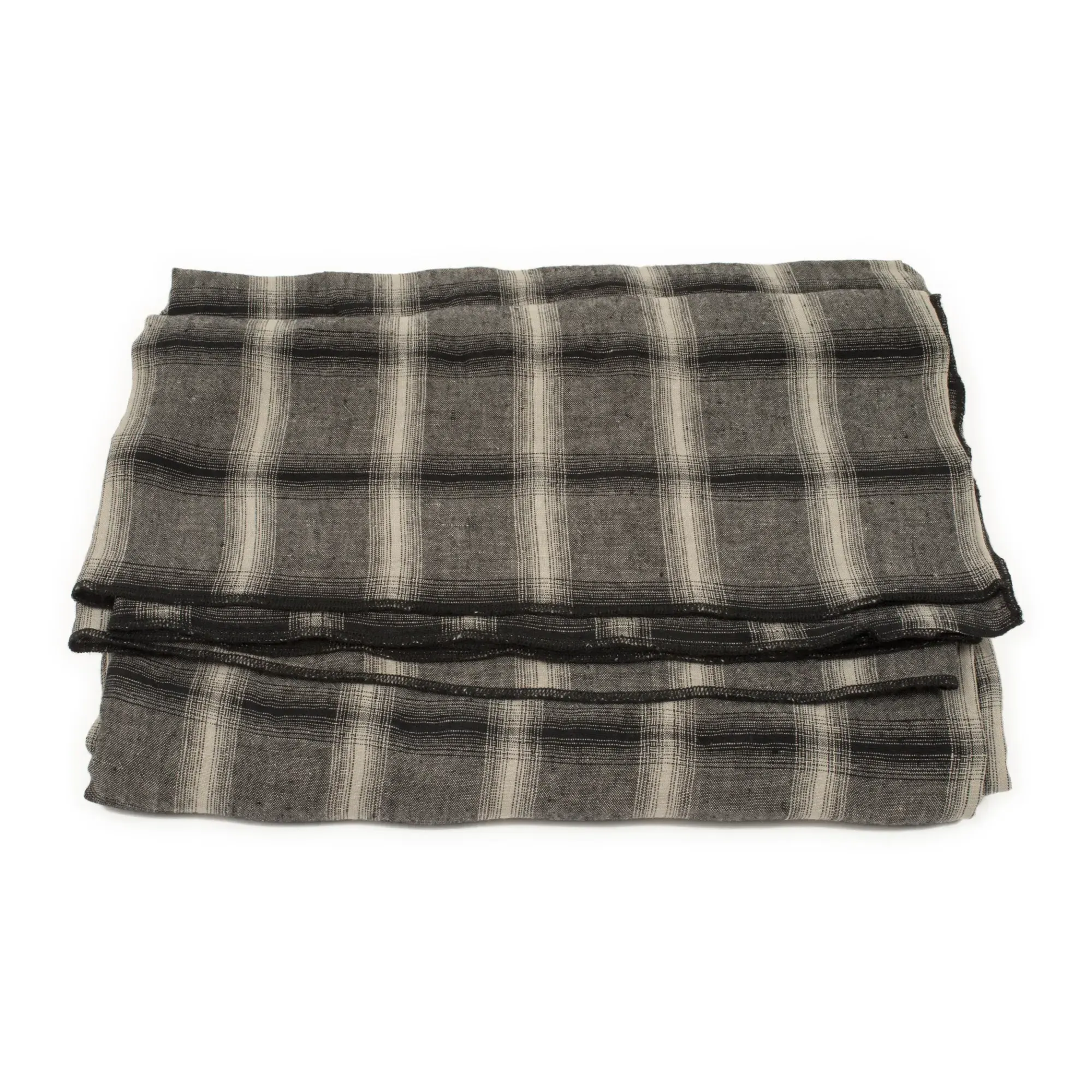 Highlands Checked Tablecloth - Dark Grey, Washed Linen product