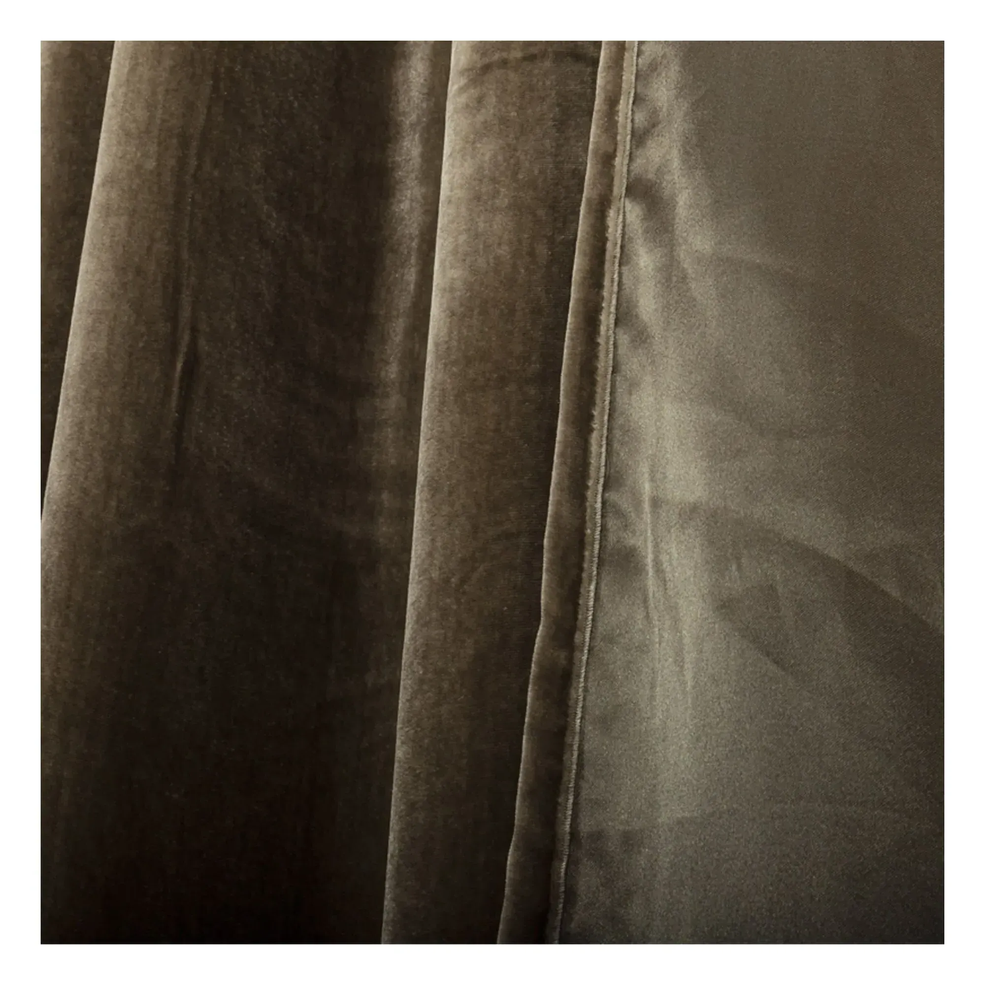 Istanbul Blackout Curtain - Khaki, Silk Velvet alternate view