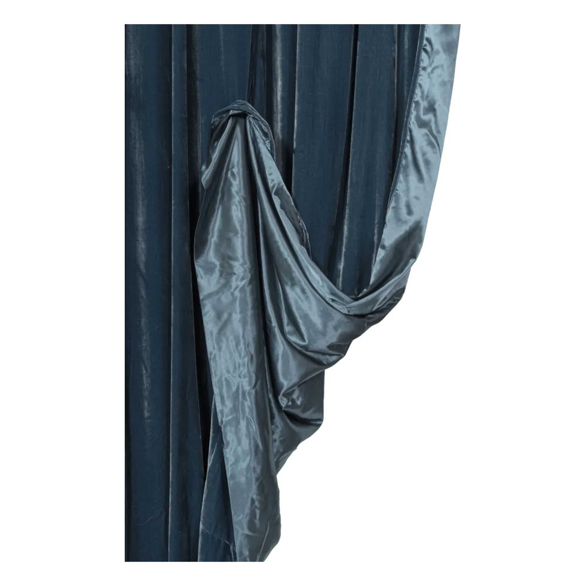 Istanbul Blackout Velvet Curtain - Blue, Silk Velvet alternate view