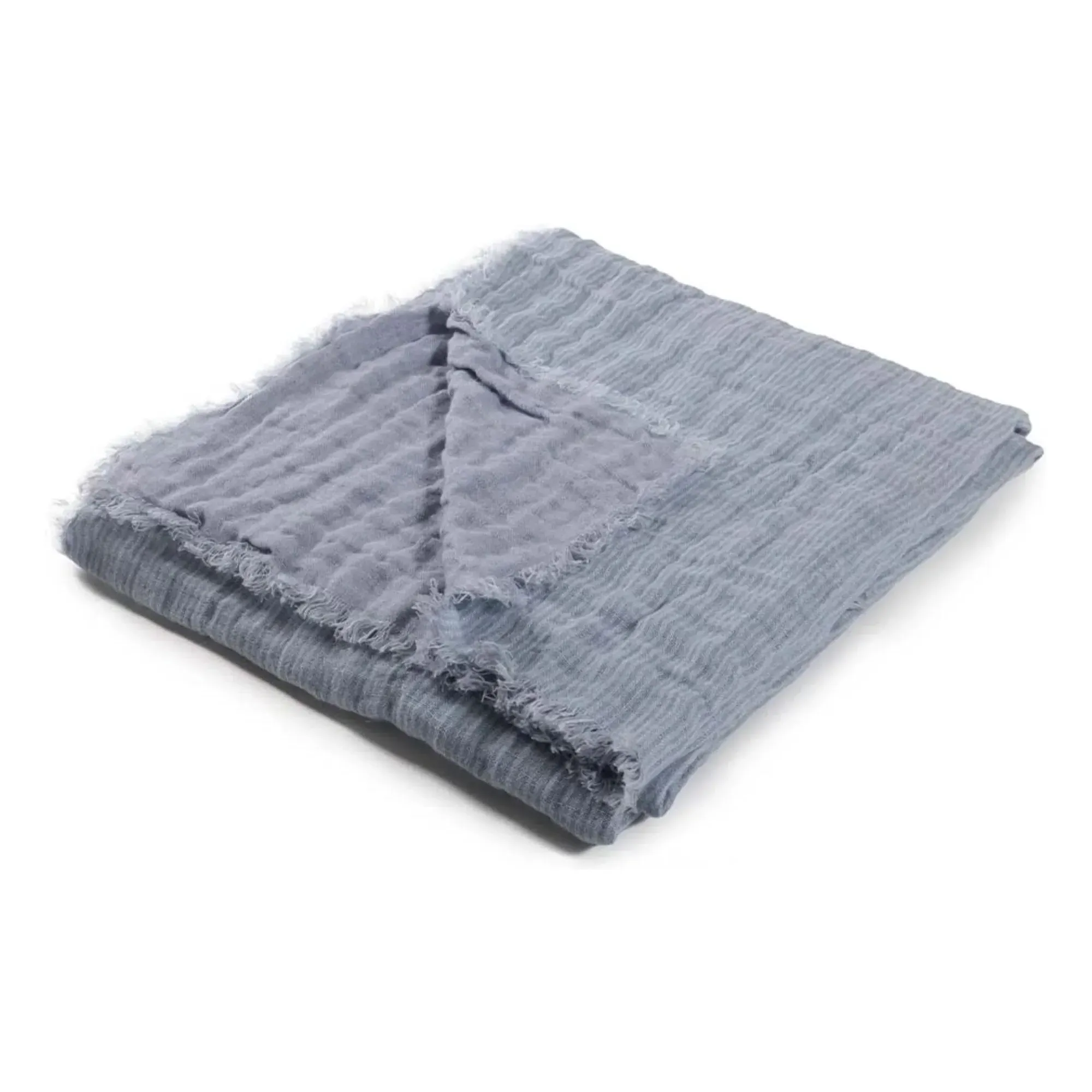 Okapi Linen Throw - Blue, Linen product