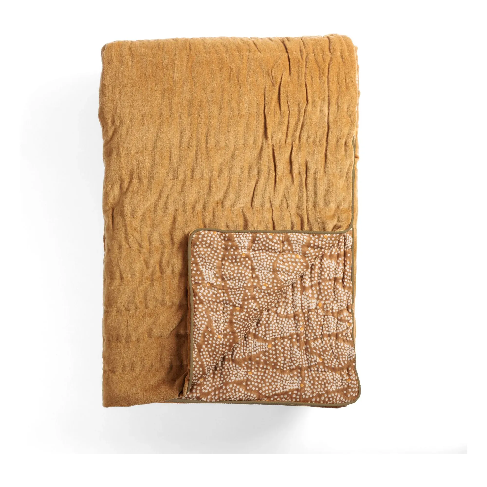 Reiko Bedspread - Ochre, Cotton Velvet product