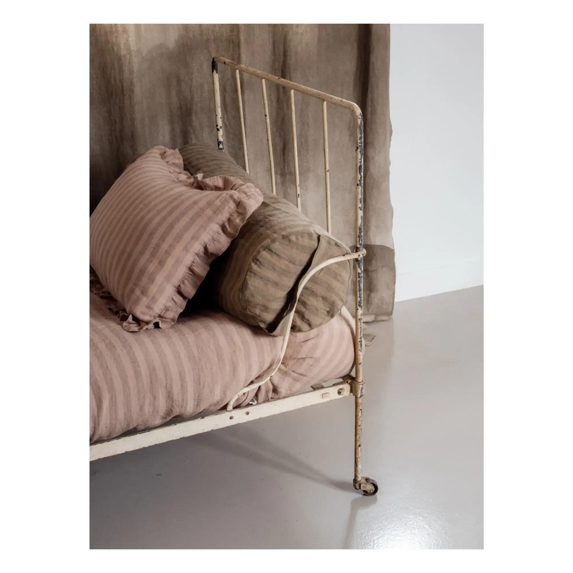 Sandhills Frilled Cushion Cover - Russet, Linen alternate view
