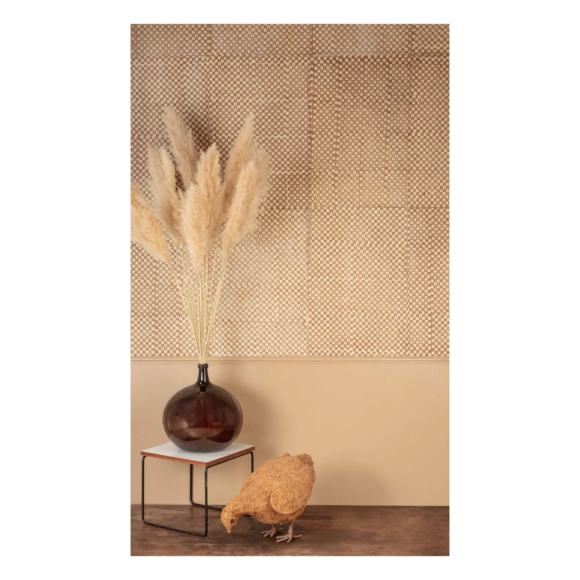 Square Wallpaper Set of 12 Sheets - Brown, Rice Paper product