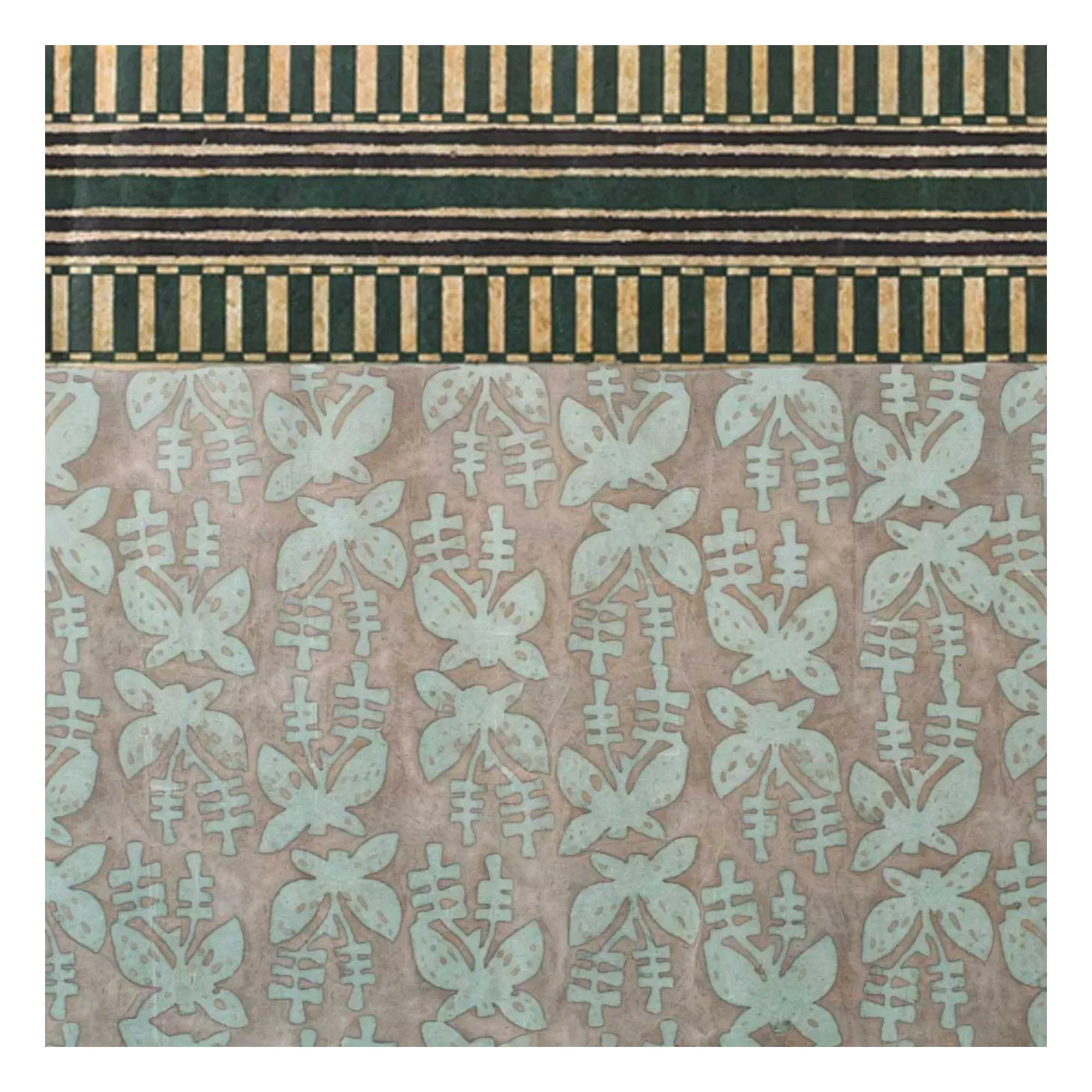 Superfrise Blossom Tokyo 9-Sheet Wallpaper Border - Green, Rice Paper alternate view