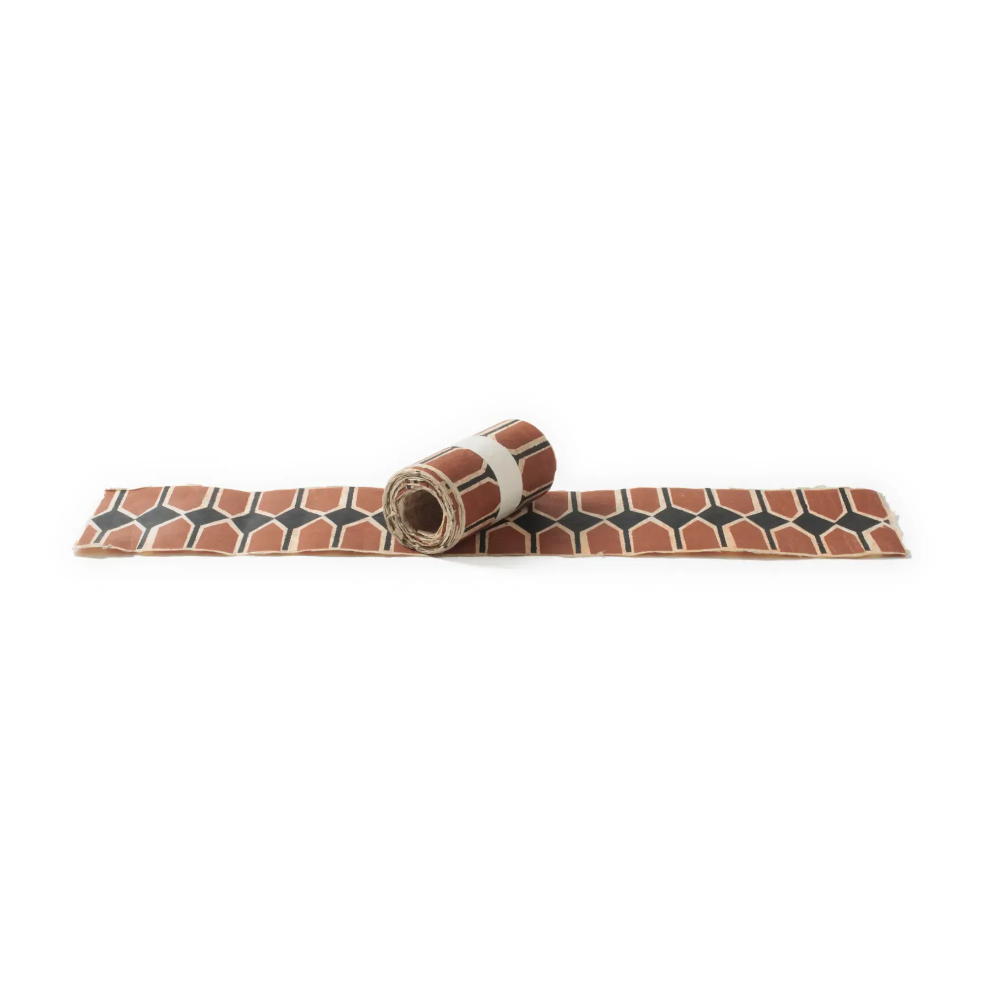 Superfrise Vertebra Sienne 9-Sheet Wallpaper Border - Terracotta alternate view