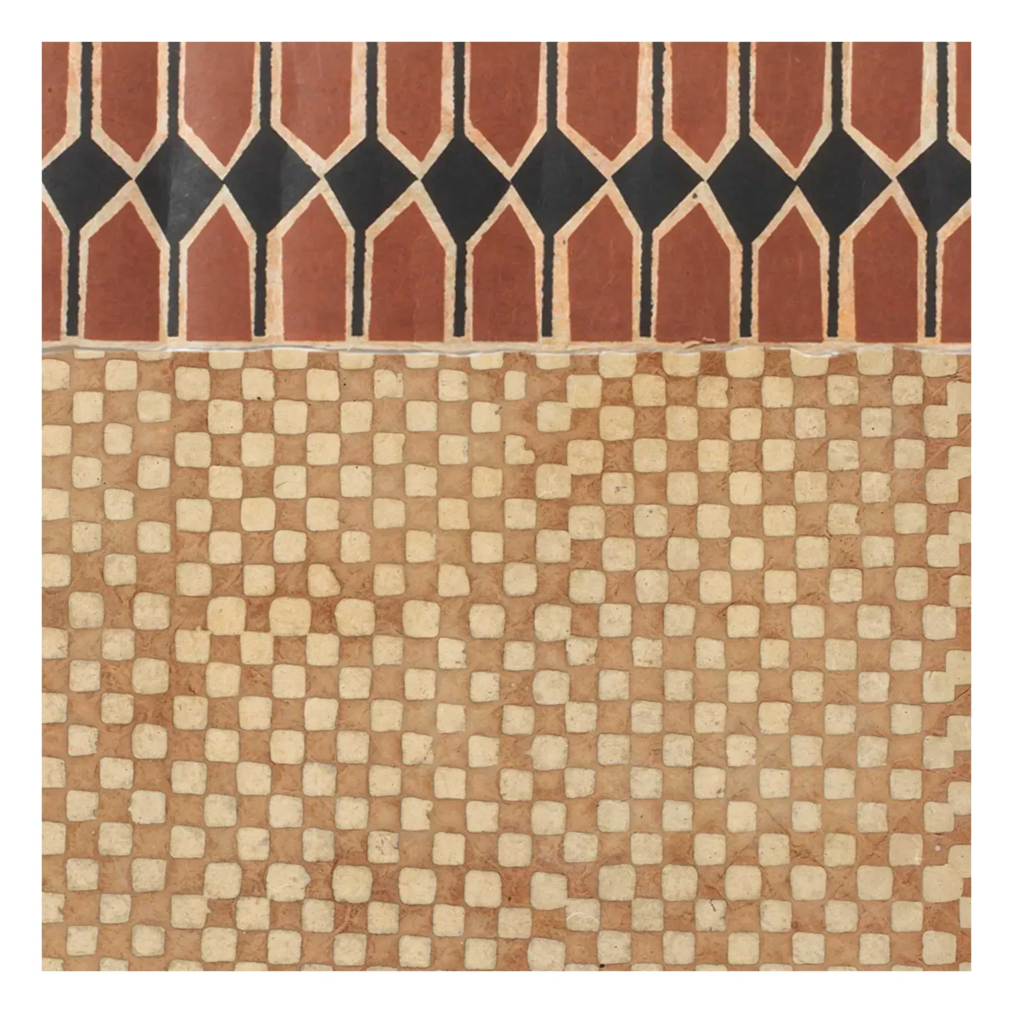 Superfrise Vertebra Sienne 9-Sheet Wallpaper Border - Terracotta product