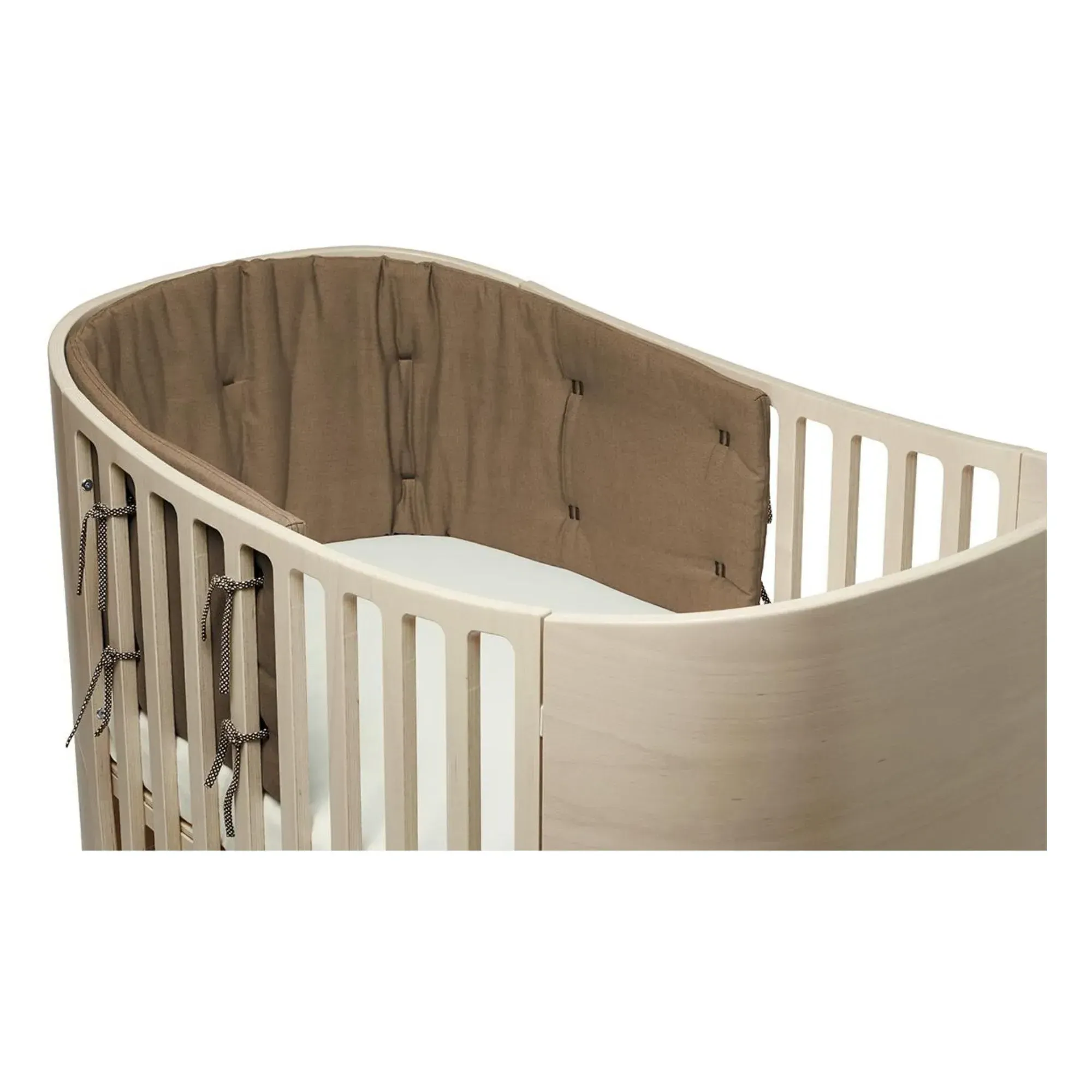 Leander Classic Crib Bumper Pad - Mocha, Organic Cotton alternate view