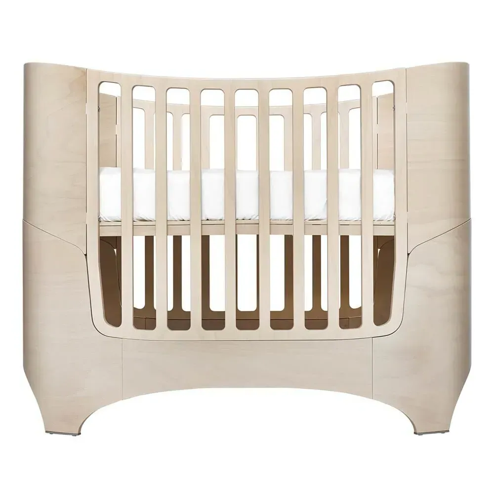 Leander Convertible Oval Cot with Comfort+7 Mattress - Beige Limed, Beech alternate view