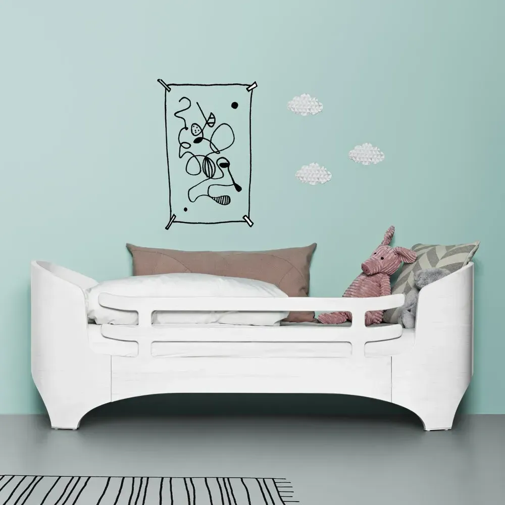 Leander Junior Bed Security Rail - White, Beech Wood alternate view