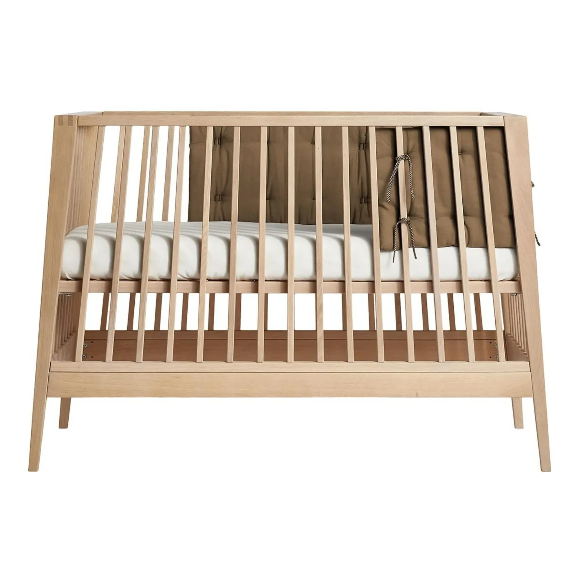 Linea/Luna Crib Bumper Pad - Mocha, Organic Cotton alternate view