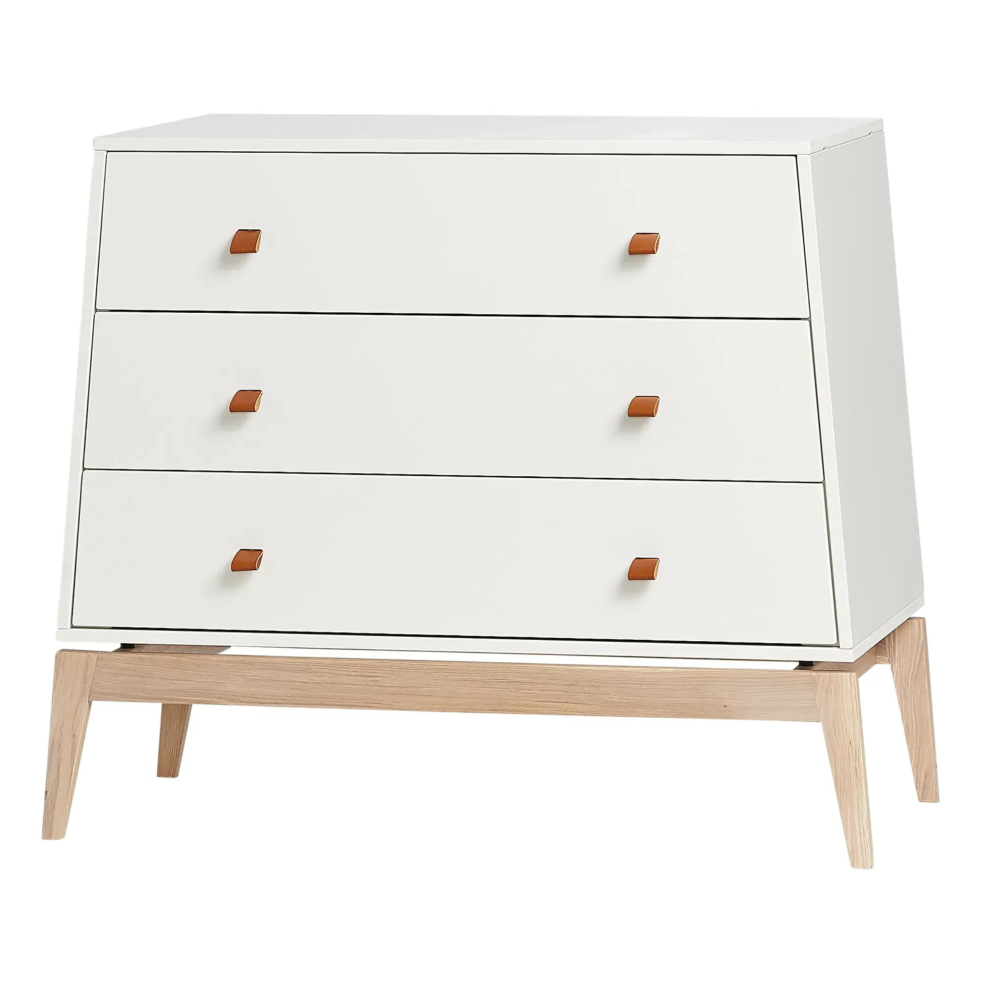 Luna Oak 3-Drawer Chest of Drawers - White, Oak product