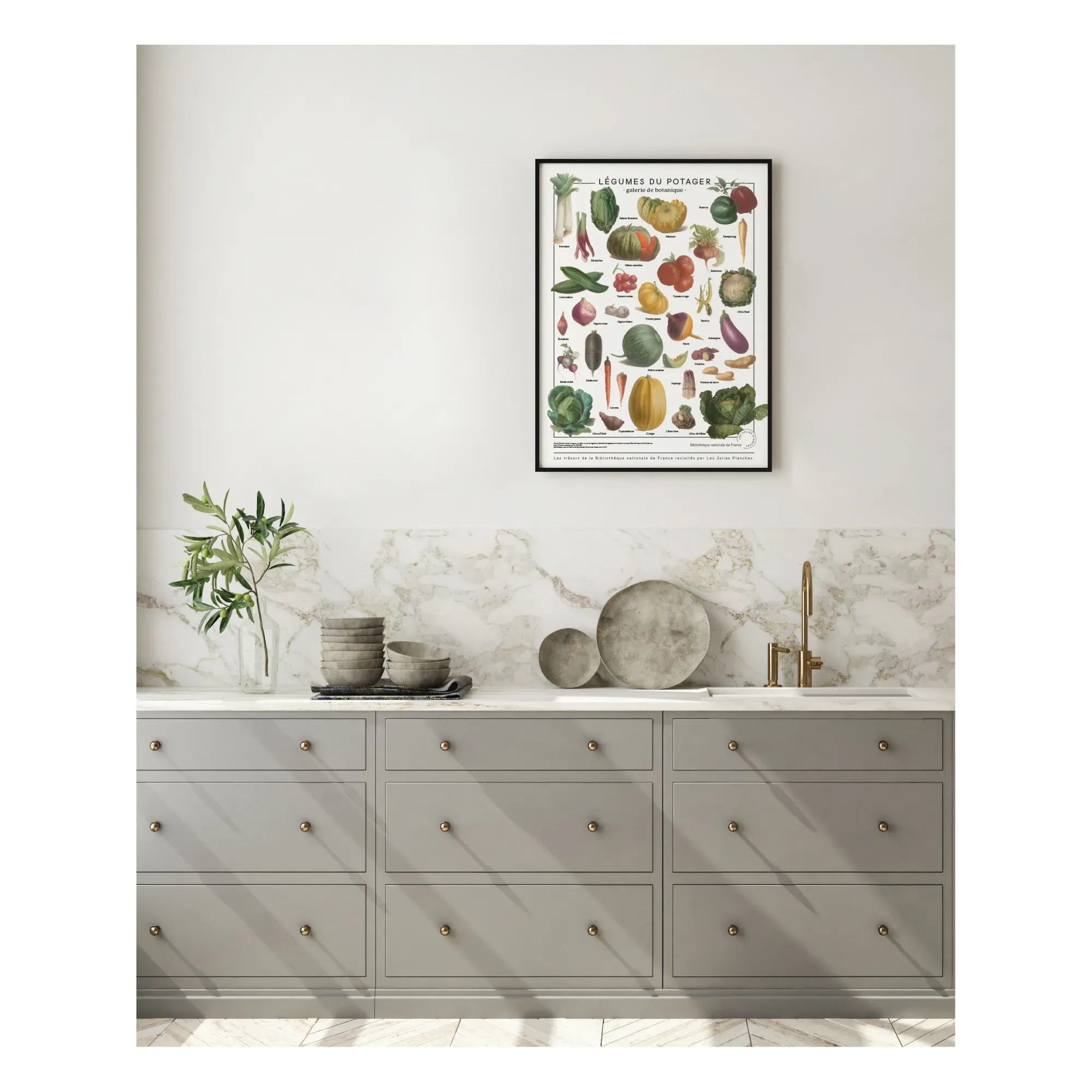 Vilmorin Vegetable Wall Board - Multicoloured, Polycotton alternate view