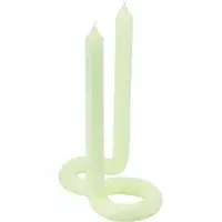 Twist Twisted Candle - Mint Green, Kerosene Wax alternate view