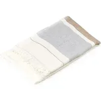 Belgian Beach Towel - White, Linen alternate view