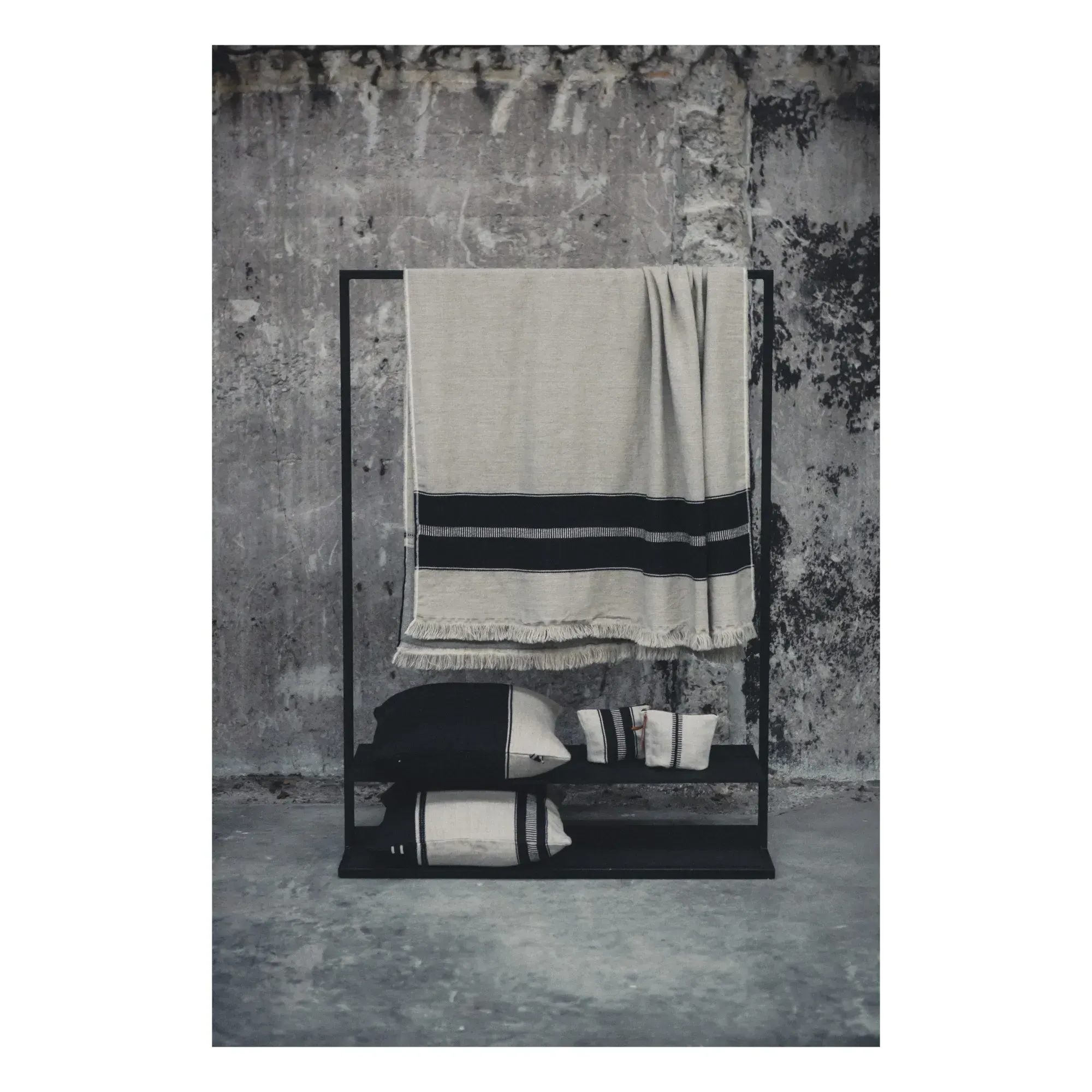 Marshall Throw - Cream, Linen Wool alternate view