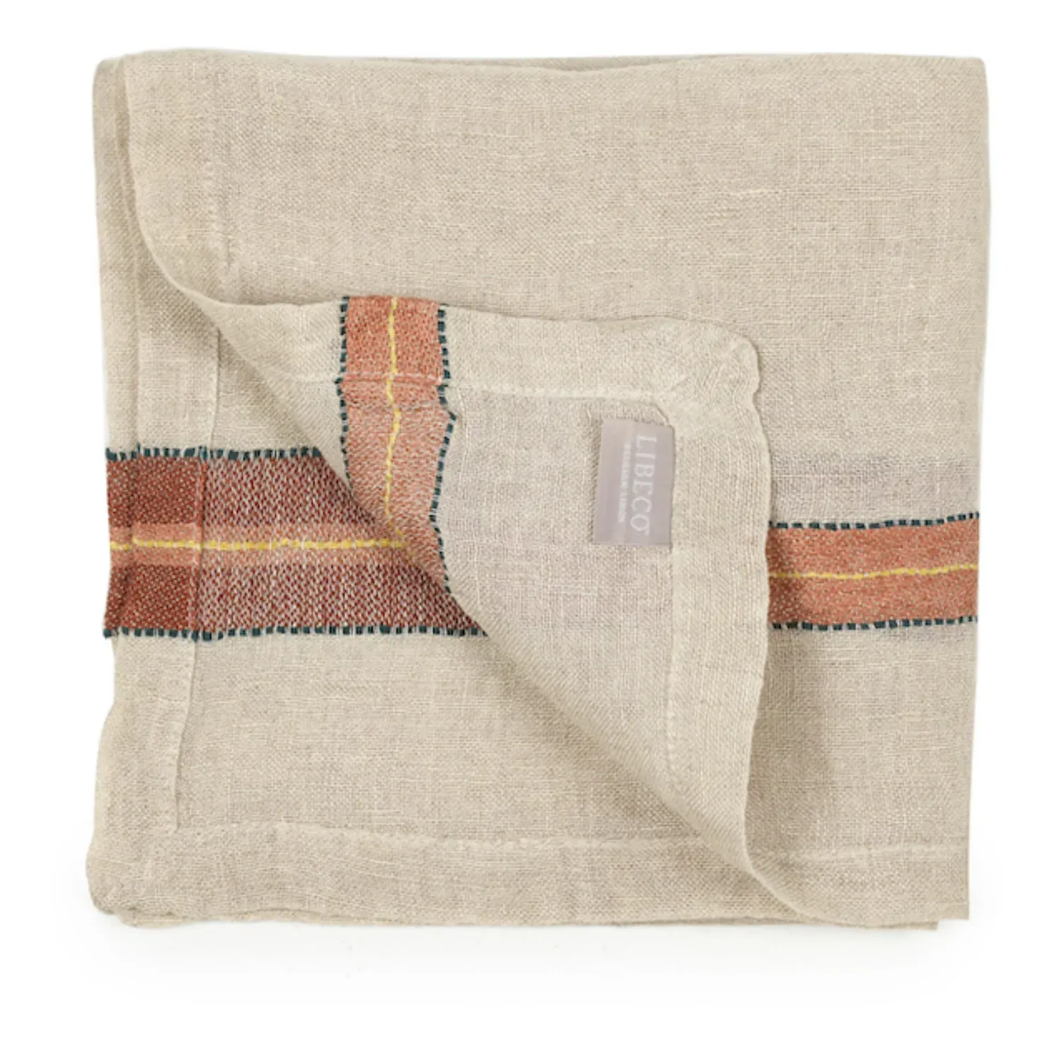 Stripe Tablecloth - Brick Red, Linen product