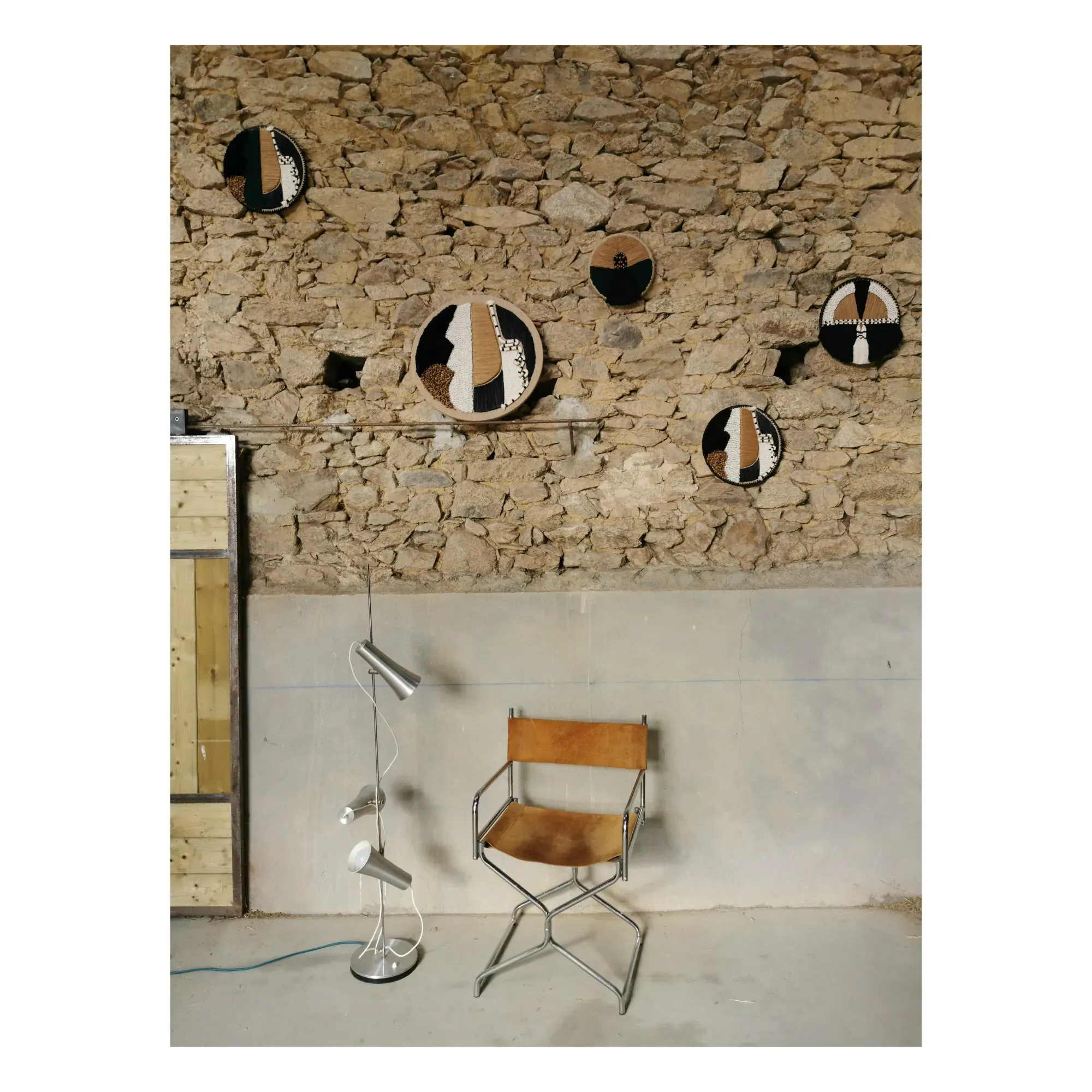 Tribu 010 Round Textile Wall Art - Green alternate view