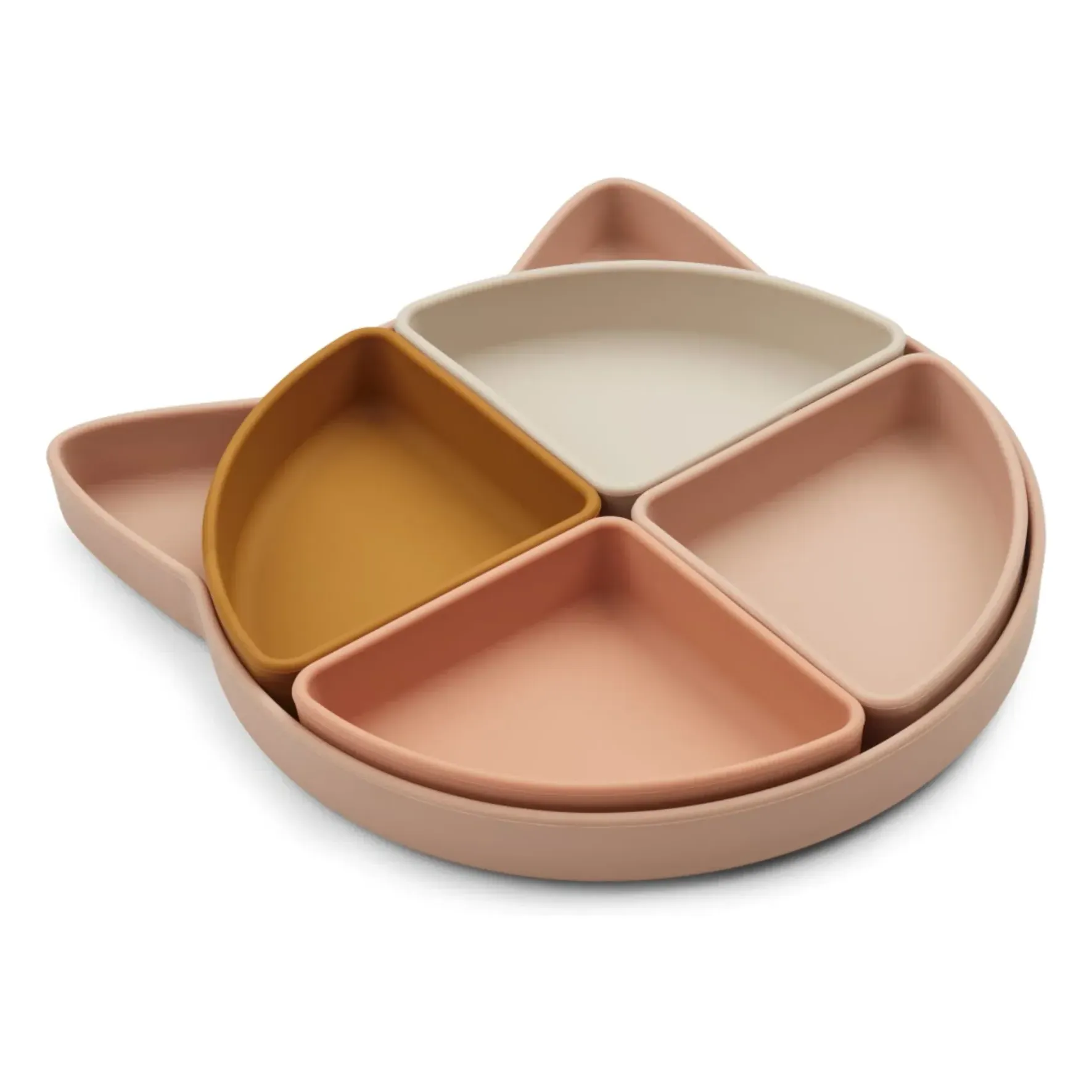 Arne Compartmentalized Silicone Plate - Cat Rose Multi Mix alternate view