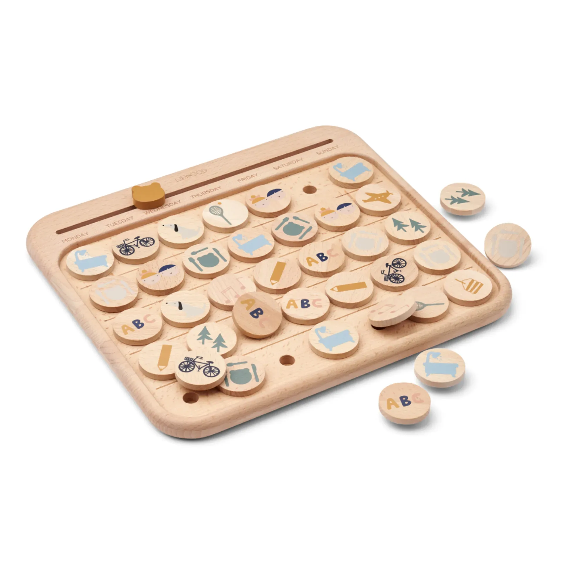 Liewood FSC Wooden Calendar - Green, Beech Wood product