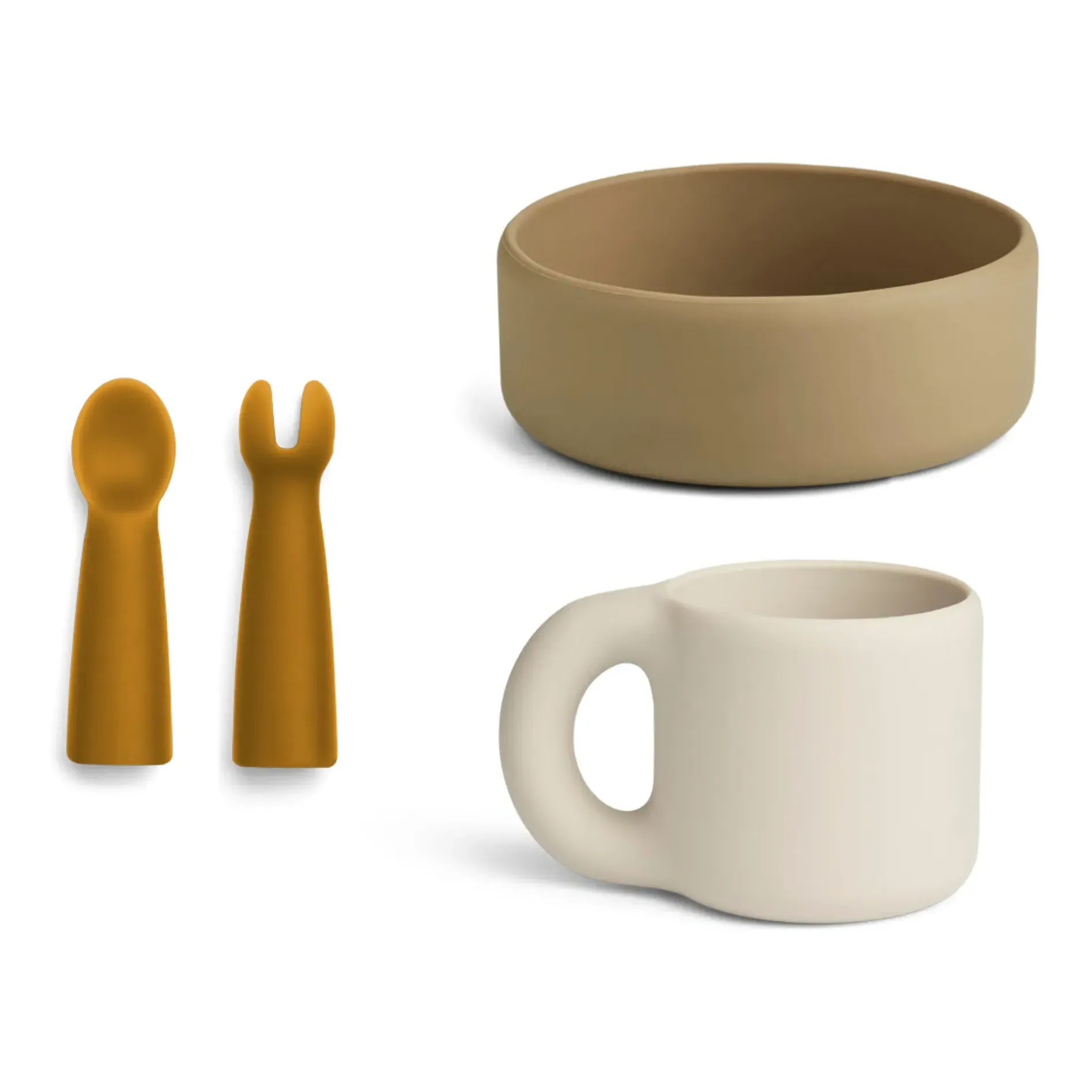 Lise 4-Piece Tableware Set - Beige, Silicone product