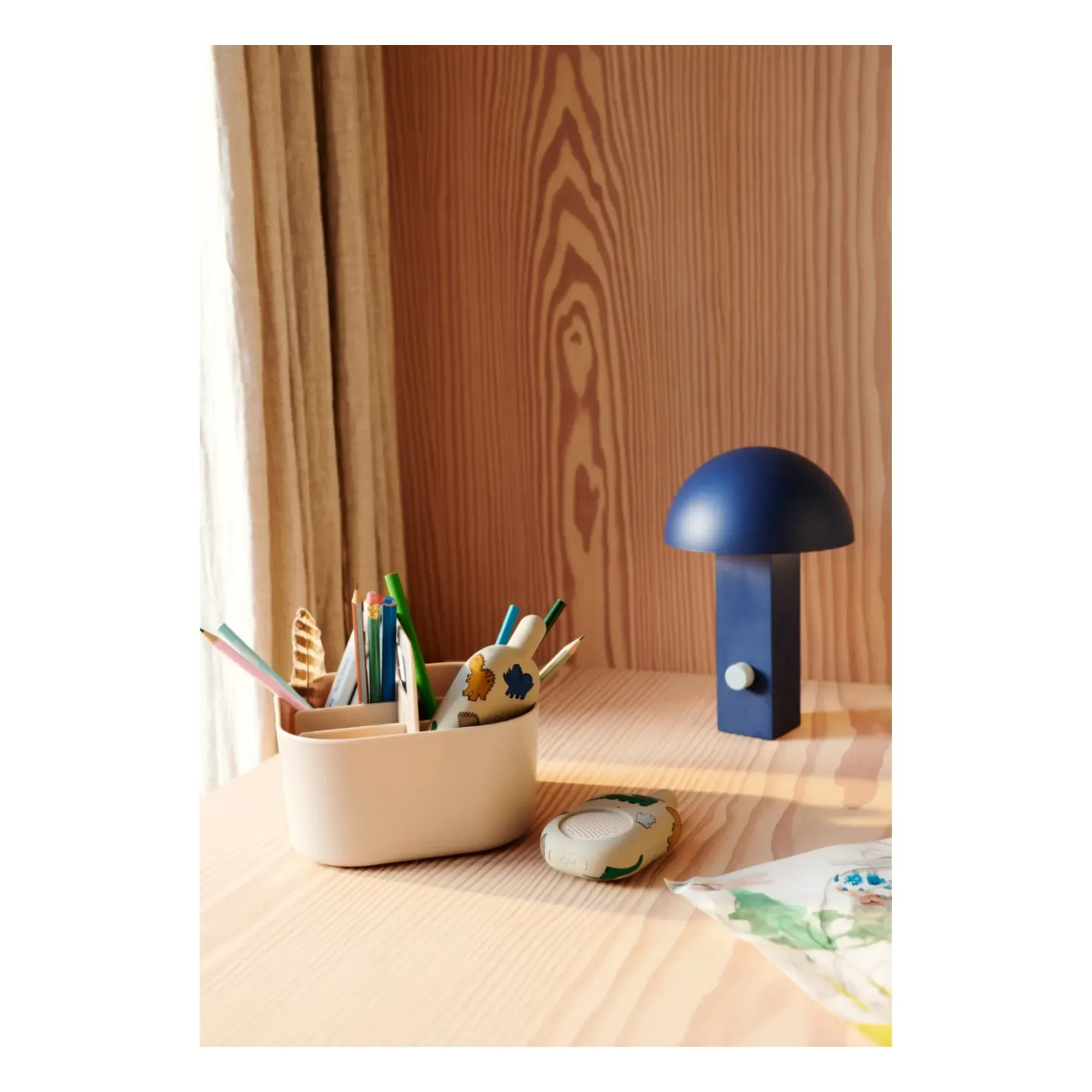 May Storage Box with 6 Compartments - Sand, Recycled ABS alternate view