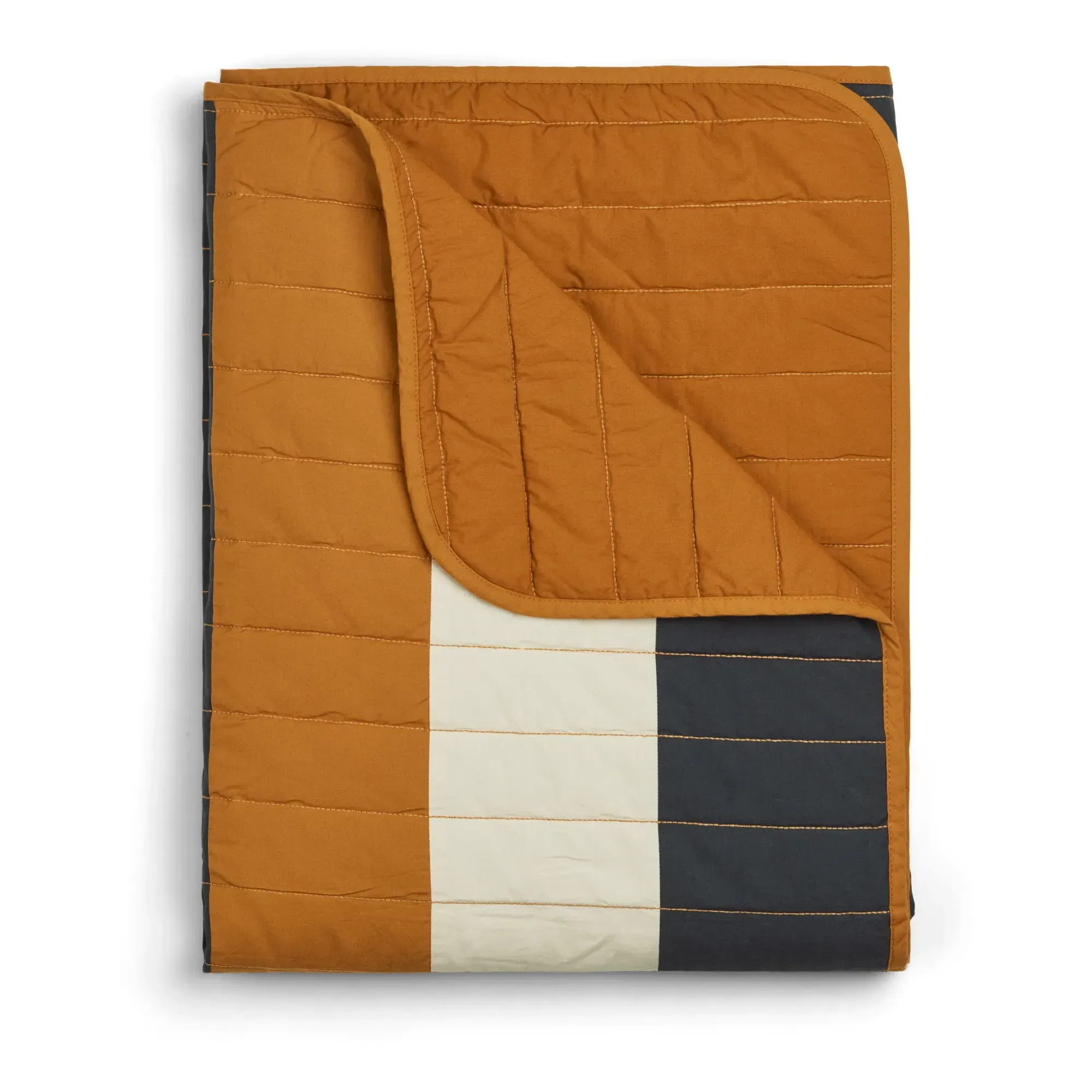 Nor Quilted Blanket - Blue, Organic Cotton alternate view