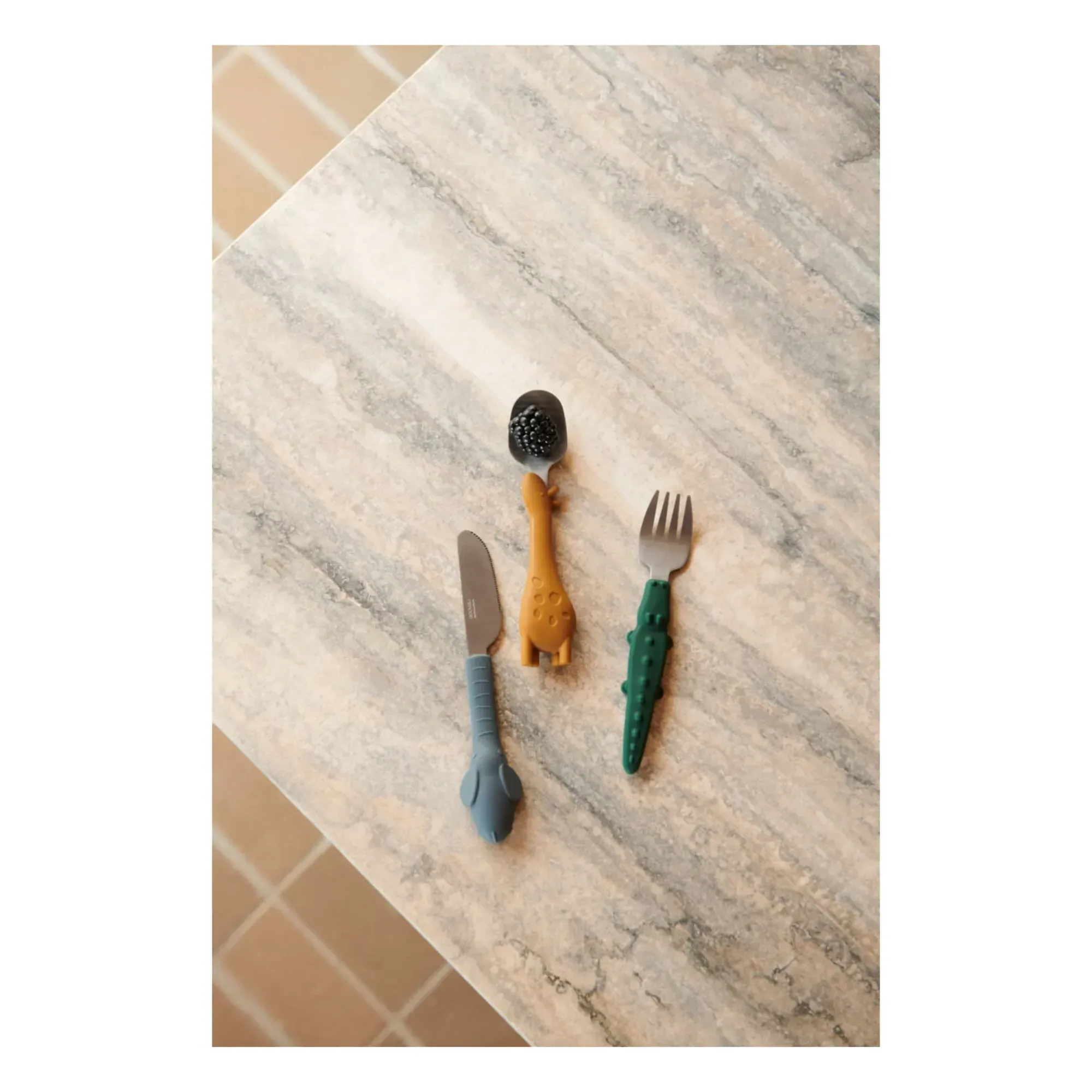 Tove Cutlery Set of 3 - Golden Caramel, Stainless Steel alternate view