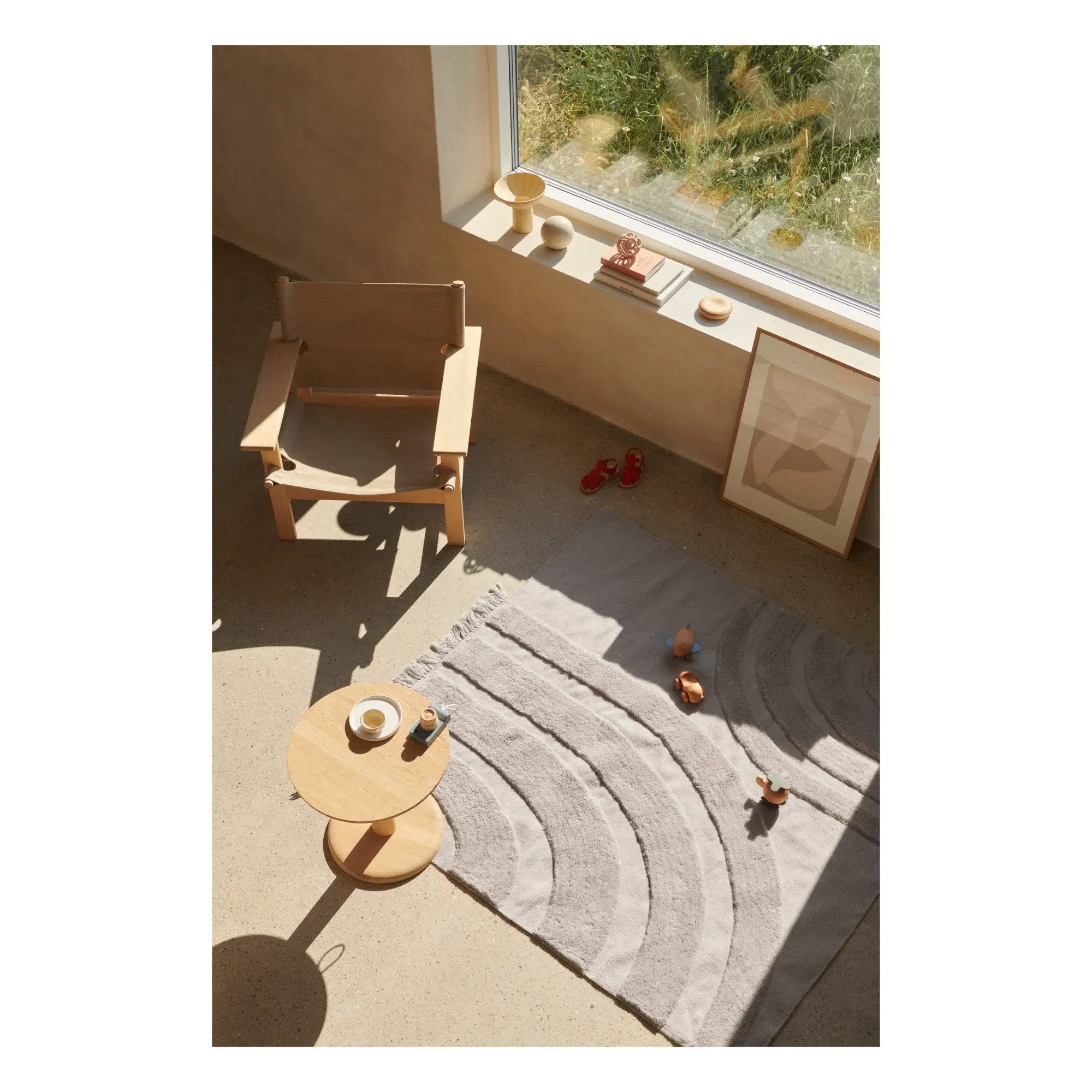 Valery Square Rug - Sand, Wool alternate view