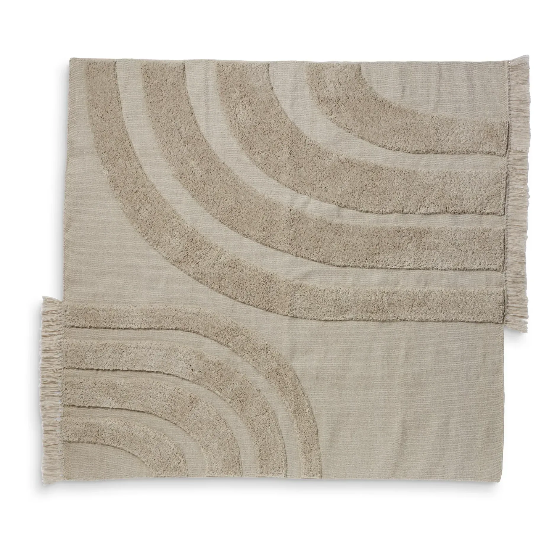 Valery Square Rug - Sand, Wool product