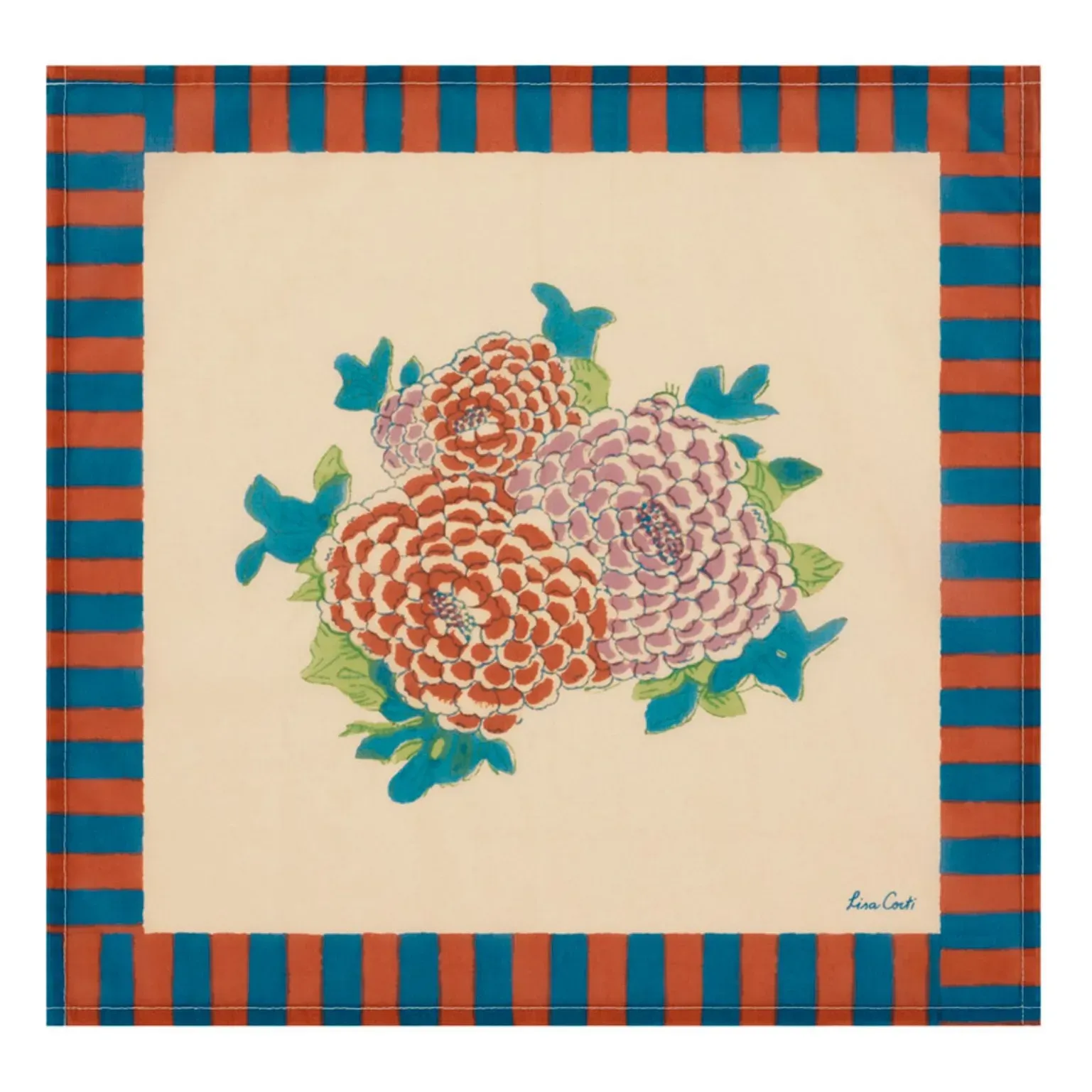 Arabesque Corolla Napkin - Multicoloured, Cotton product