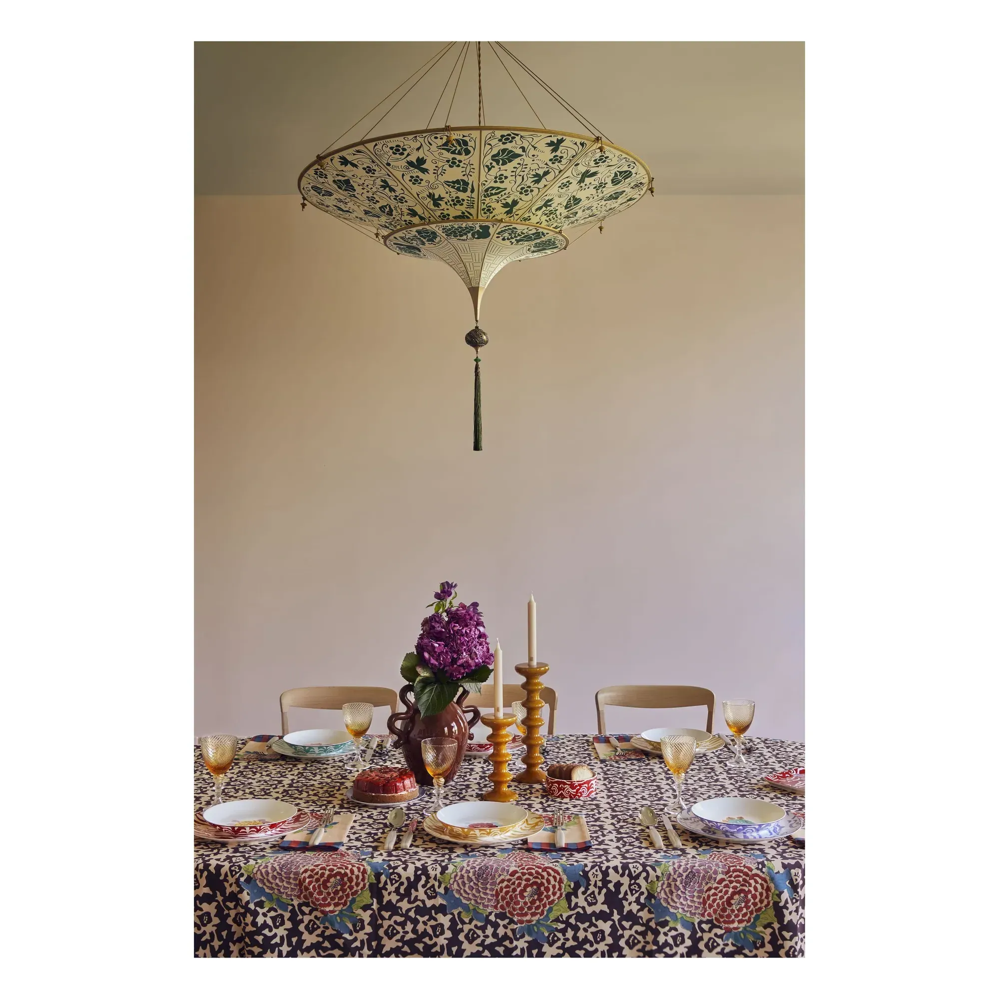 Arabesque Corolla Tablecloth - Multicoloured, Cotton alternate view