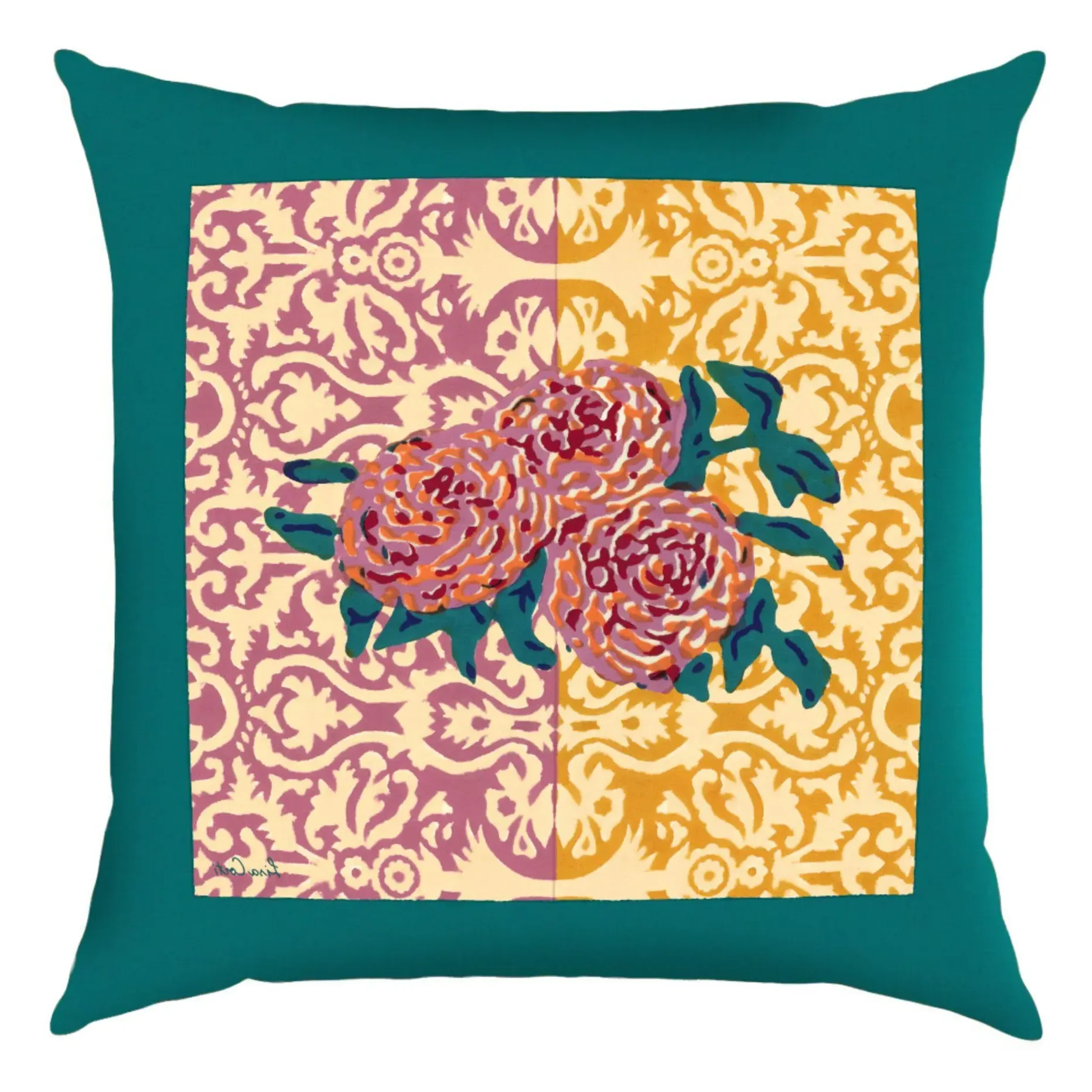 Dam Dam Cushion Cover - Straw Yellow, Cotton product